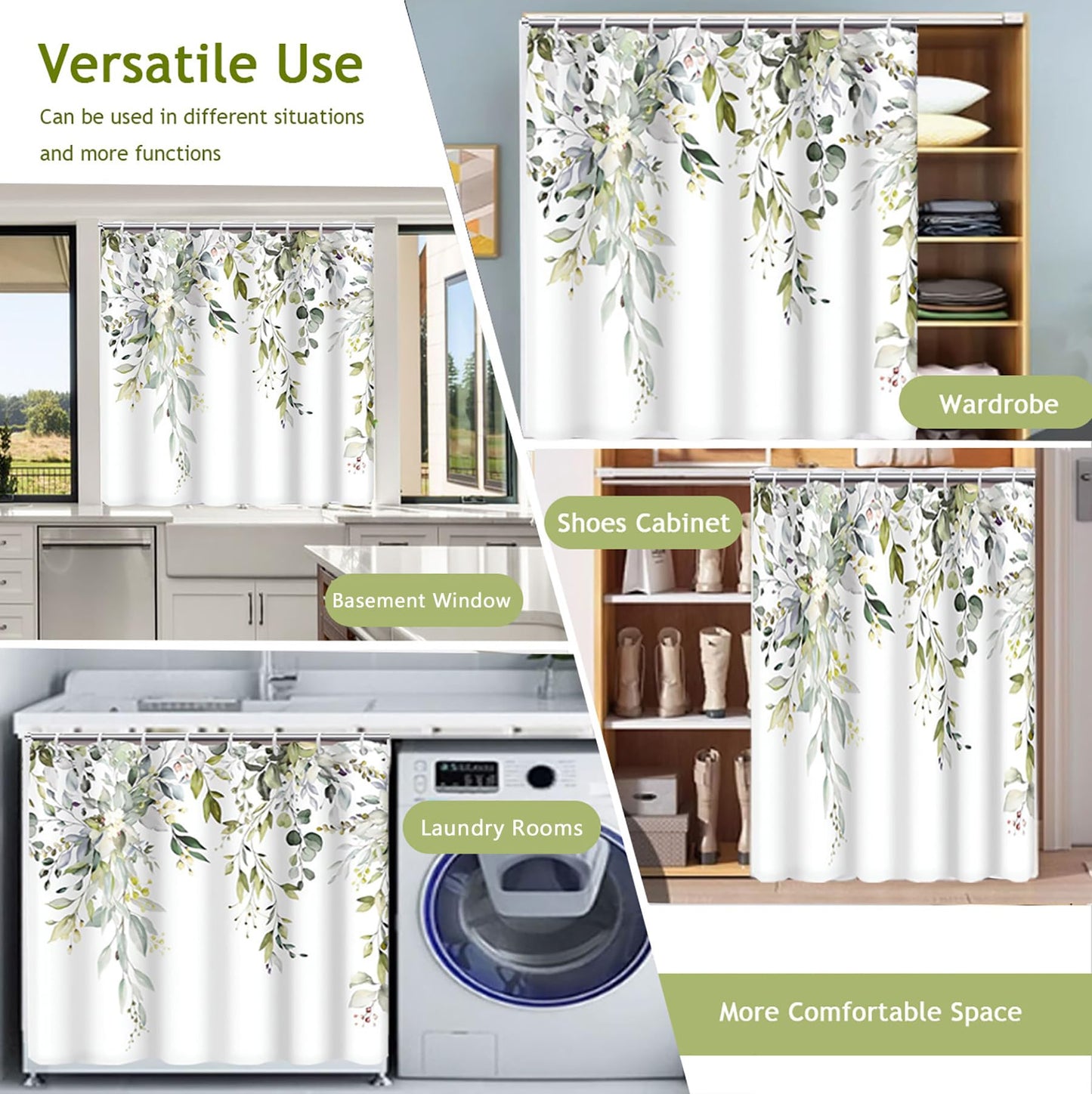 EMLTHORY Waterproof Short Shower Window Curtain for Bathroom - 40x36 Inches Small Bathroom Window Curtains, Polyester Fabric Moisture Resistant & Privacy Protection for Tub Small Windows