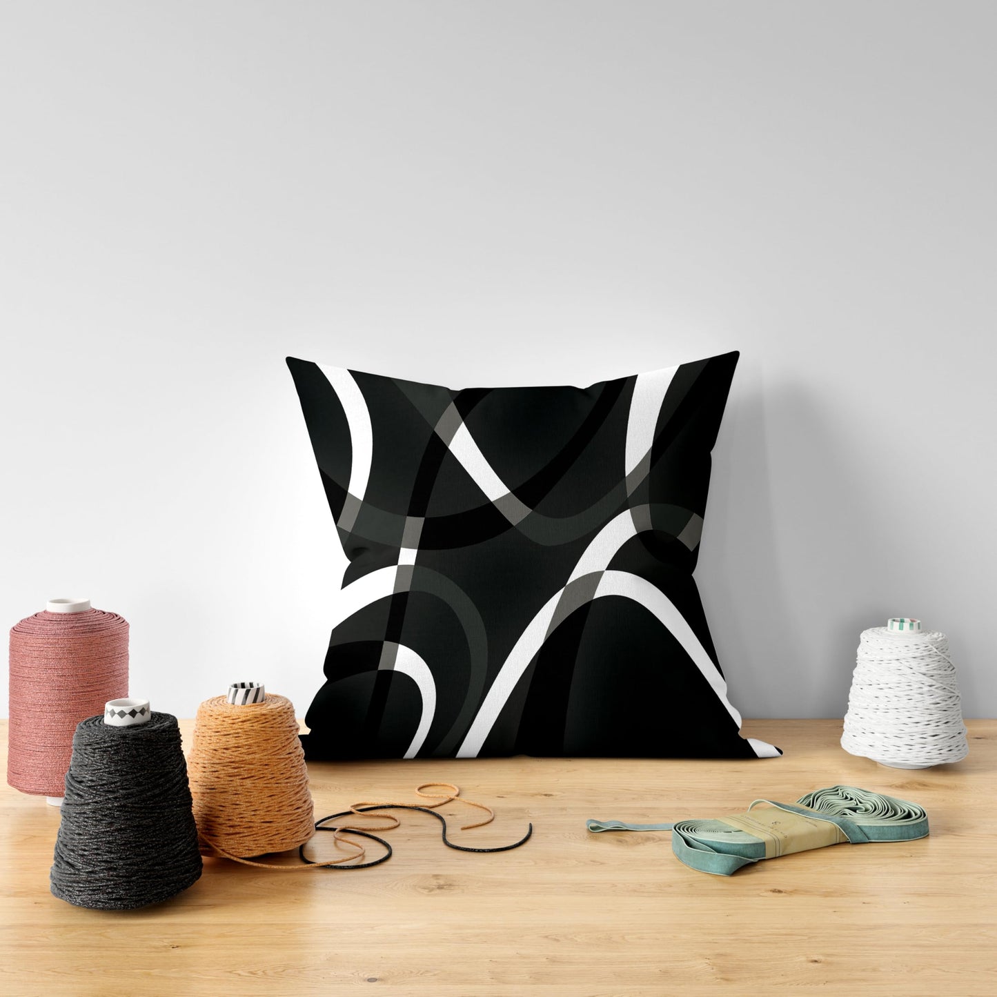 weesire Black and White Throw Pillow Covers Set of 2 Modern Stripe Cushion Covers for Living Room Sofa Accent Home Decor Abstract Art Decorative Pillowcases Outdoor Pillows Covers 18"x18"