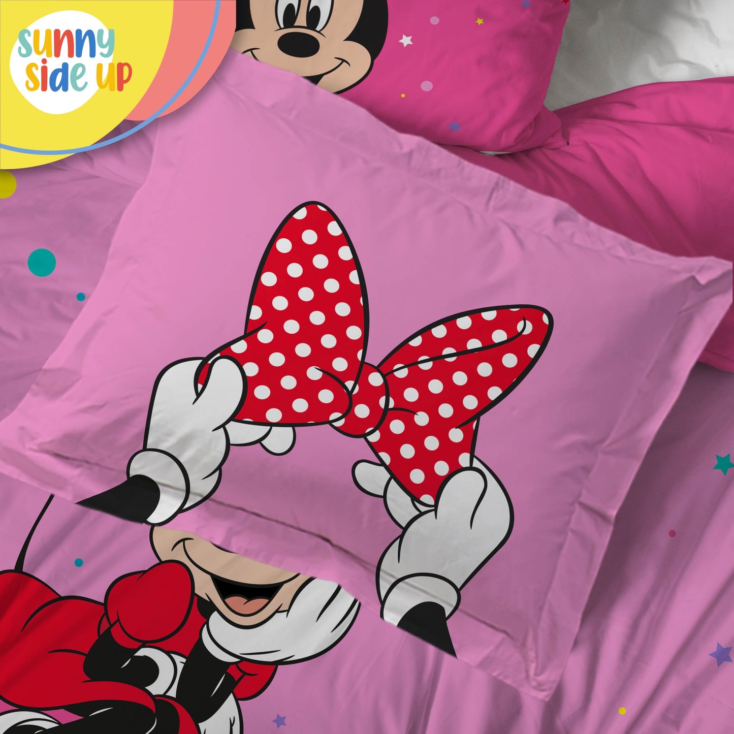 Disney Minnie Mouse Kids Comforter Set Twin - 5 Piece Girls Bed in a Bag, Reversible Comforter, Sheets, Pillowcase & Sham - Super Soft Machine Washable Fade Resistant Microfiber, Oeko-TEX Certified