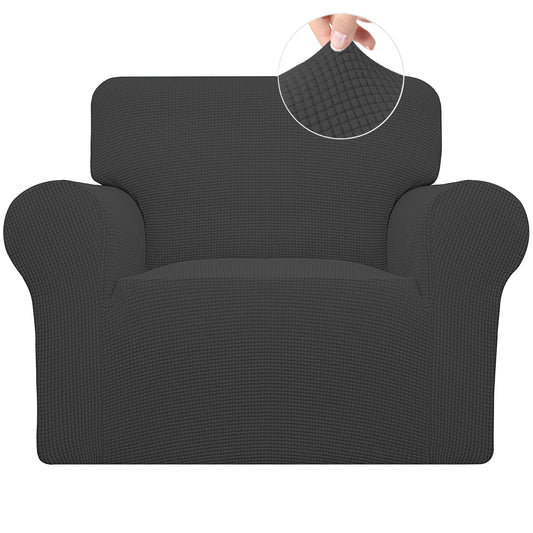 Easy-Going Stretch Chair Sofa Slipcover Washable Dark Gray