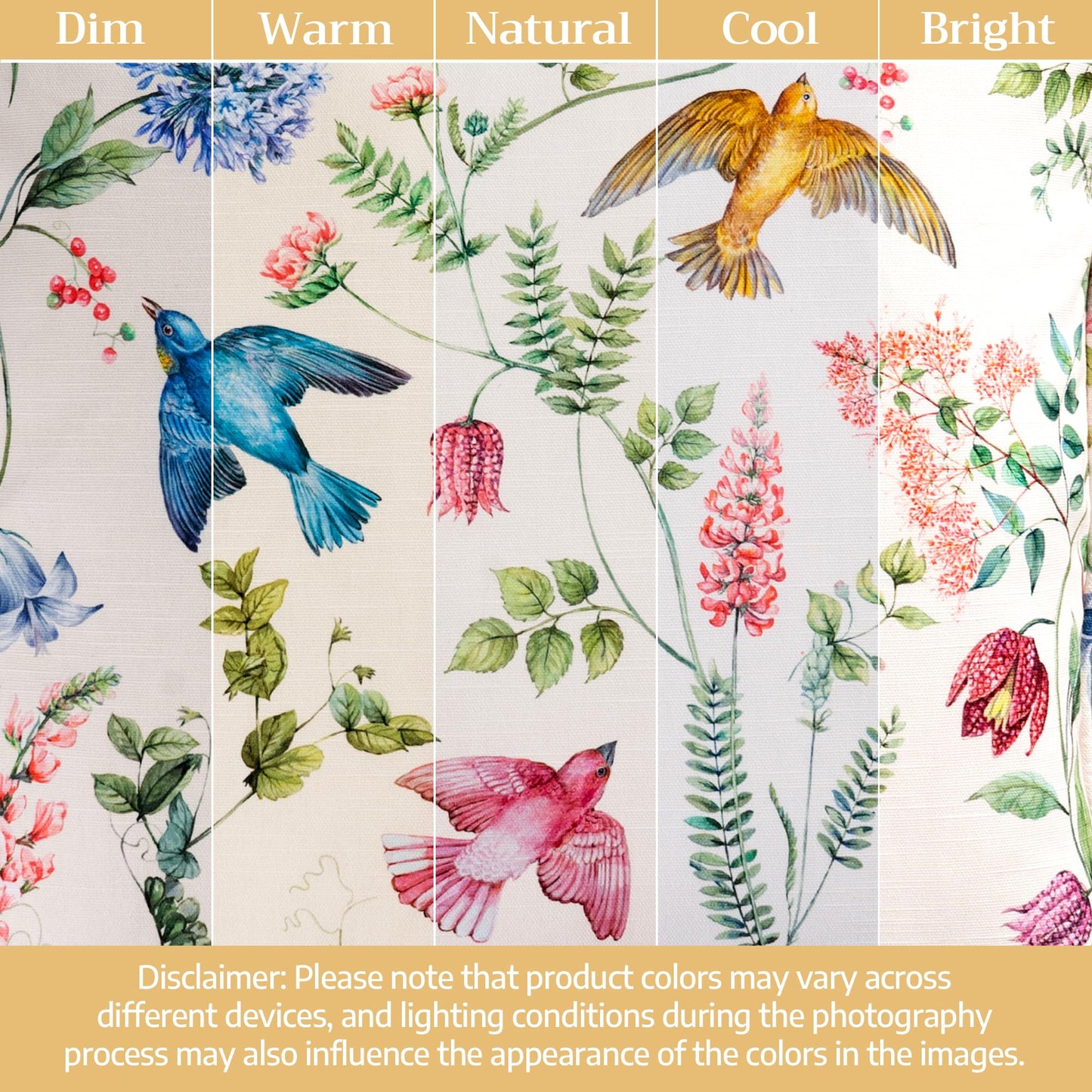 Maison d' Hermine Curtains for Living Room 100% Cotton 96 inch Length One Panel Light Filtering Curtains for Windows with Rod and Loop Pockets Spring Summer (Neo Ipomee - Multi, 50" W x 96" L)