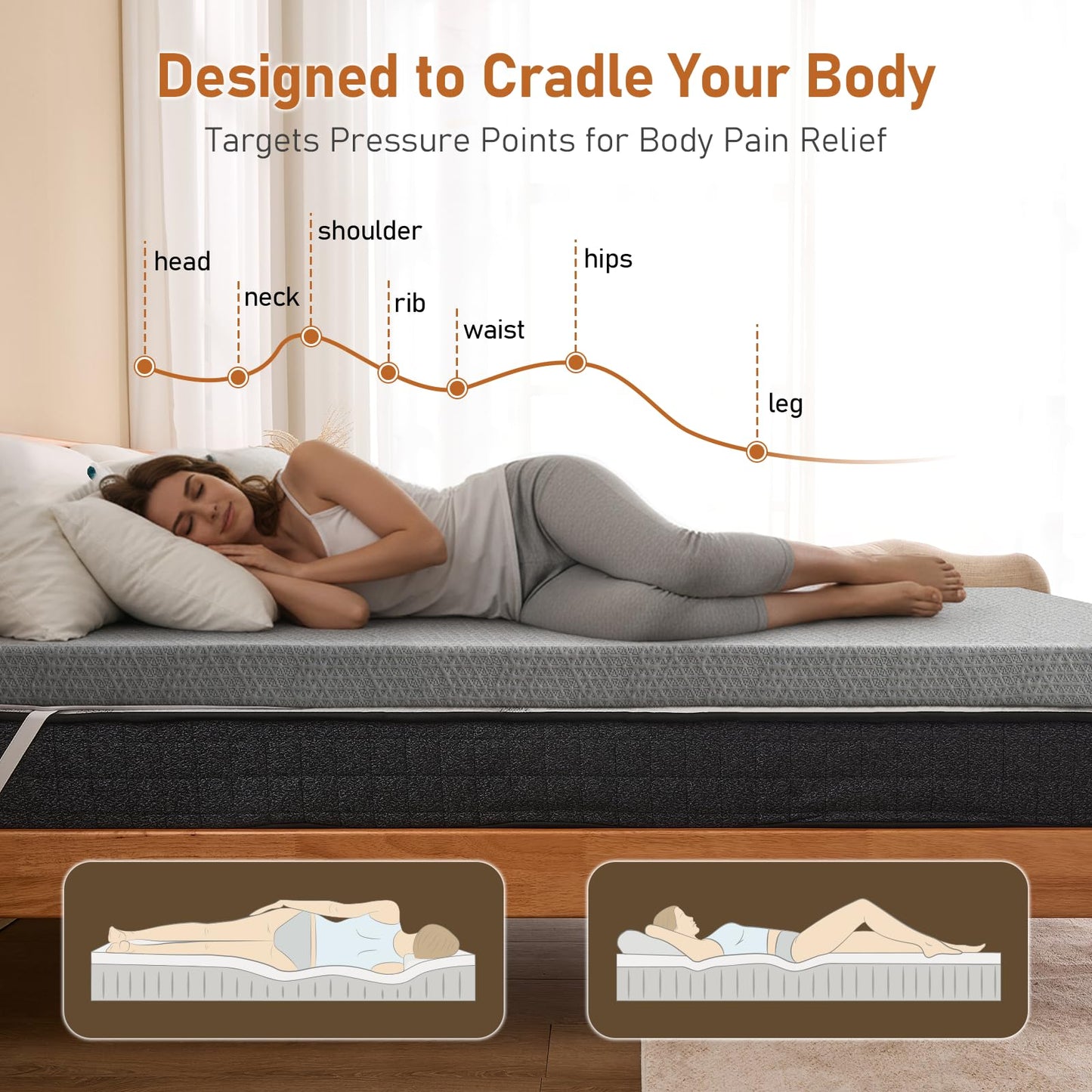 Extra Firm Mattress Topper Twin-XL: 3 Inch Super Extra Support Bed Topper, High Density Memory Foam for Back Pain Relief, Breathable Washable Cover, Non-Slip, CertiPUR-US & Oeko-Tex Certified 80x38