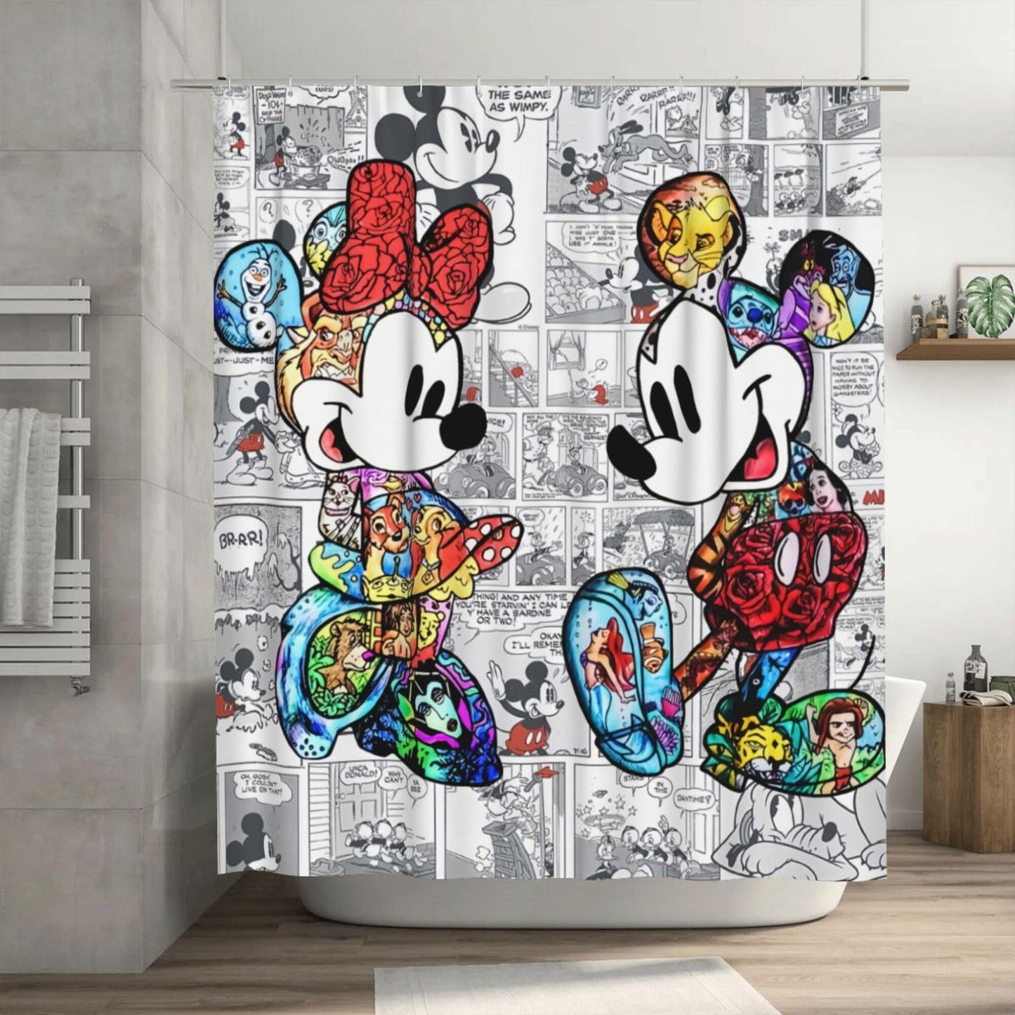 STONEGLOW Anime Bathroom Shower Curtain 72" x 72", Cute Shower Curtain with Hooks, Bath Decoration Accessories Home Decor