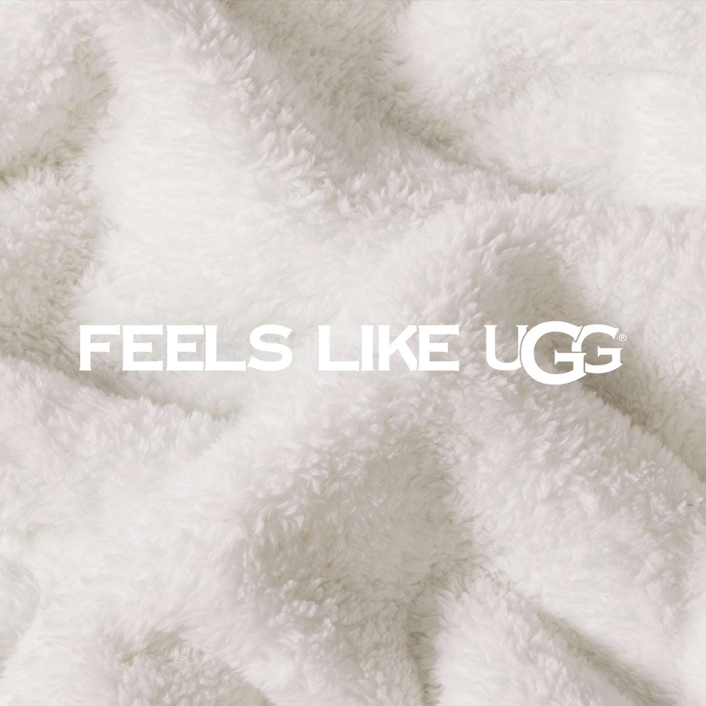 UGG Whitecap Full/Queen Blanket, Fleece Fluffy Blanket for Bed, Luxury Cozy Oversized Throw for Couch, Washable Hypoallergenic Queen Bedding, 90" x 90", White Snow