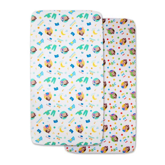 Ms. Rachel 2 Piece Toddler Sheet Set - Includes Two Fitted Toddler Sheets