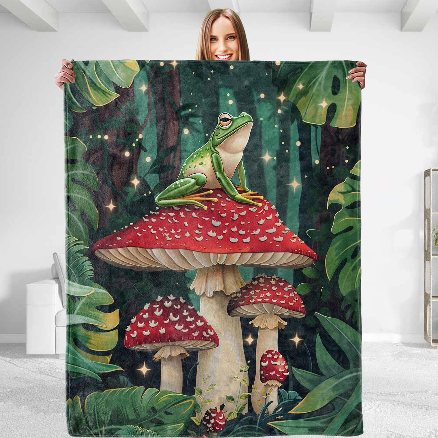 dhakalrlde for Frog Blanket - Ultra Soft Plush Flannel Throw Blanket, Lightweight&Warm, Fuzzy for Couch, Bedroom, Travel, Outdoor, Cozy & Comfy for All 50in×60in