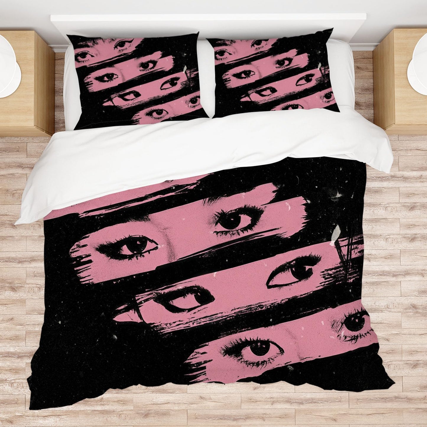 Allenjoy Korean Music Pink Girl Comforter Set with 2 Pillowcases for Girls Teens Women Fans Daughter Bedroom Nursery Bedding Room Decor, Machine Washable, Queen Size