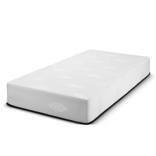 Fortnight Bedding 10 inch Twin XL Gel Infused Memory Foam Mattress with White Stretch Knit Fabric - CertiPUR-US Foam – 10 Year Warranty - Made in USA