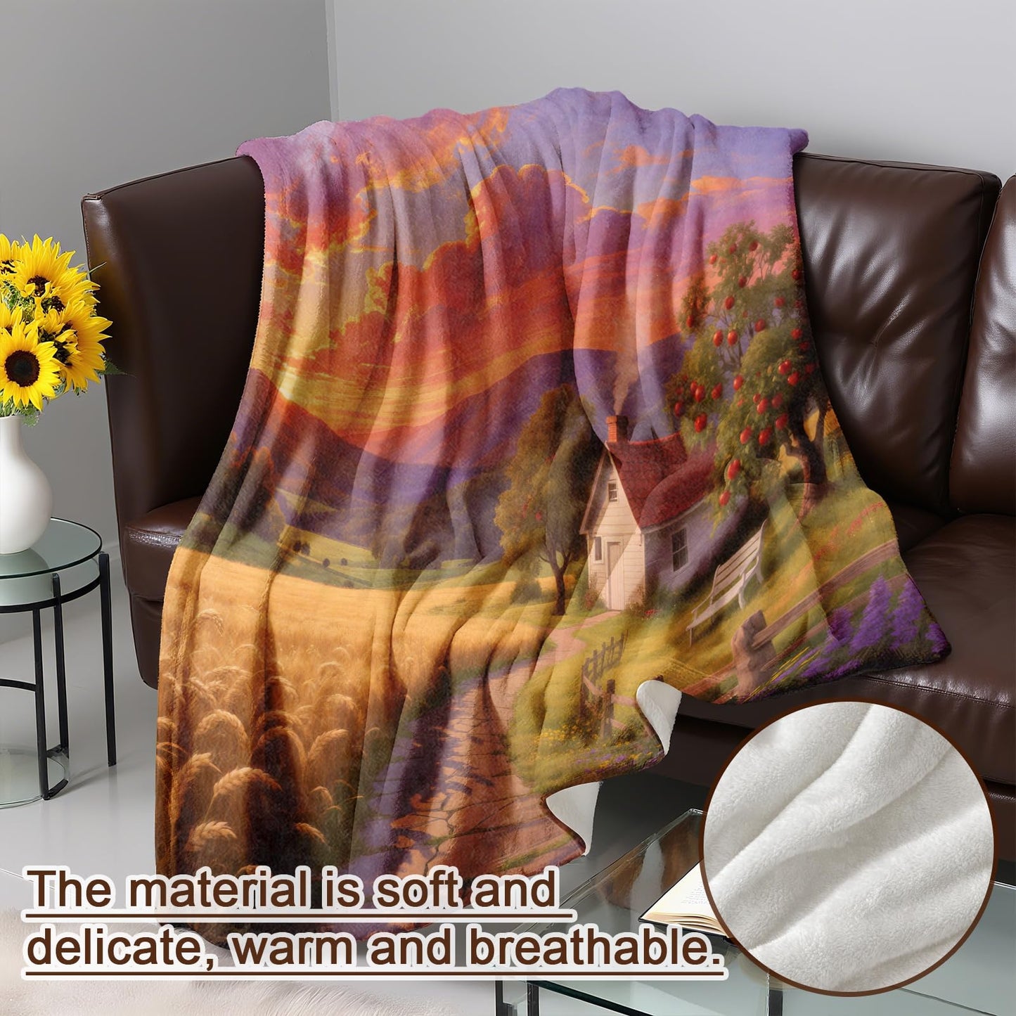 Mallard Duck Blanket Gifts for Boys Girls Kids, Flying Ducks in Forest Wetland Warm Soft Flannel Throw Blankets for Travel, Sofa, Room, Bedroom Birthday Christmas Spring Decor, 50x60 in