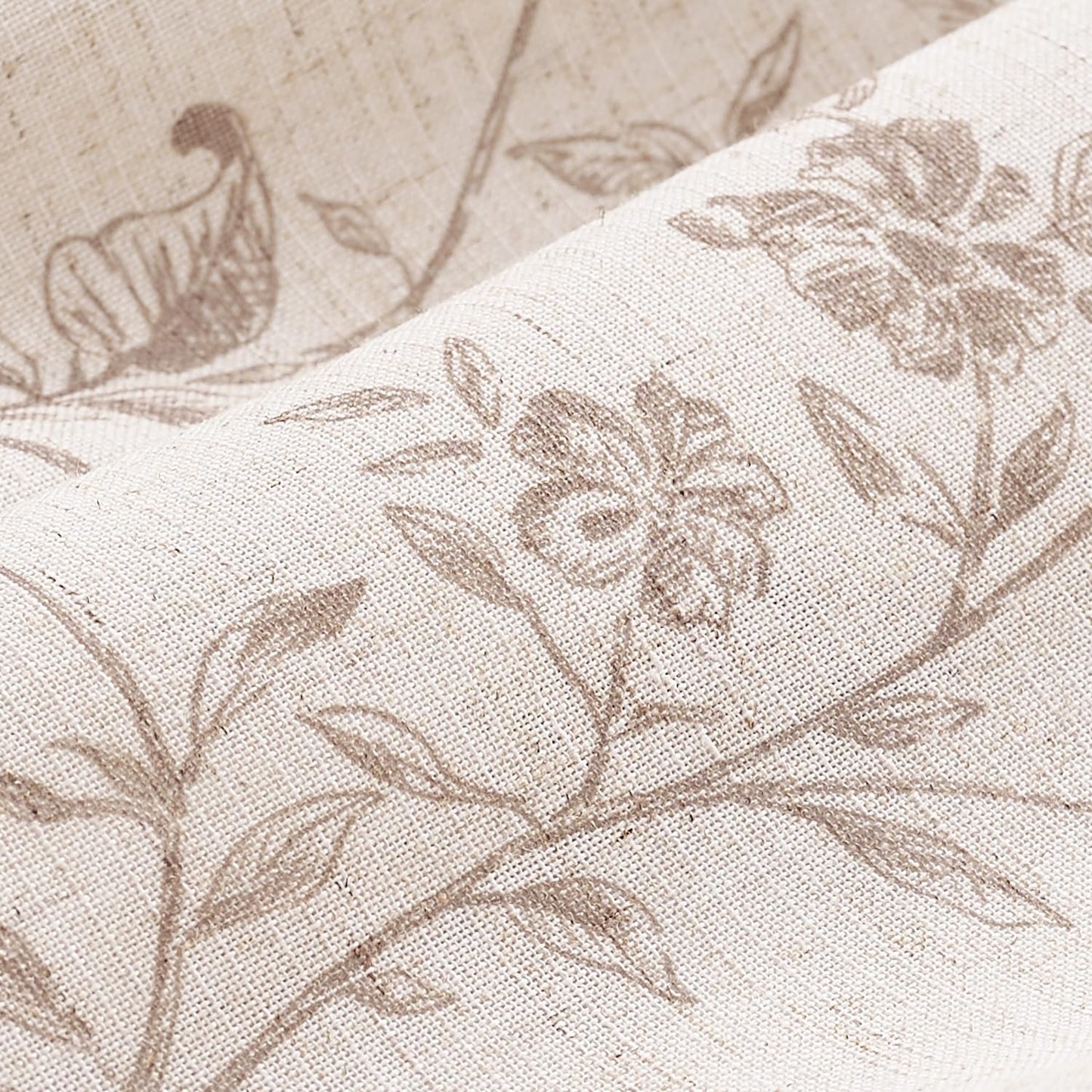 jinchan Ruffled Floral Valance Curtain Shabbychic Linen Window Valance 18 Inch Farmhouse Rustic Window Treatment for Kitchen Bedroom Living Room Rod Pocket 1 Panel Taupe on Linen