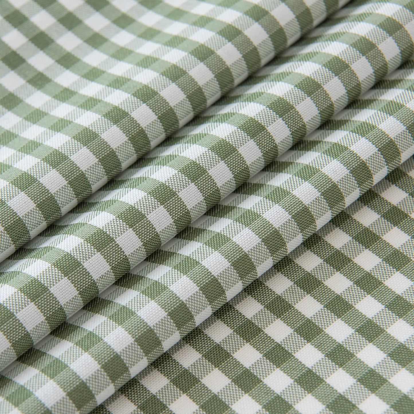 maxmill Rectangle Checkered Tablecloth Waterproof Spillproof Wrinkle Resistant Buffalo Plaid Heavy Weight Table Cloth Gingham Table Cover for Outdoor and Indoor Use, 52 x 70 Inch Sage White