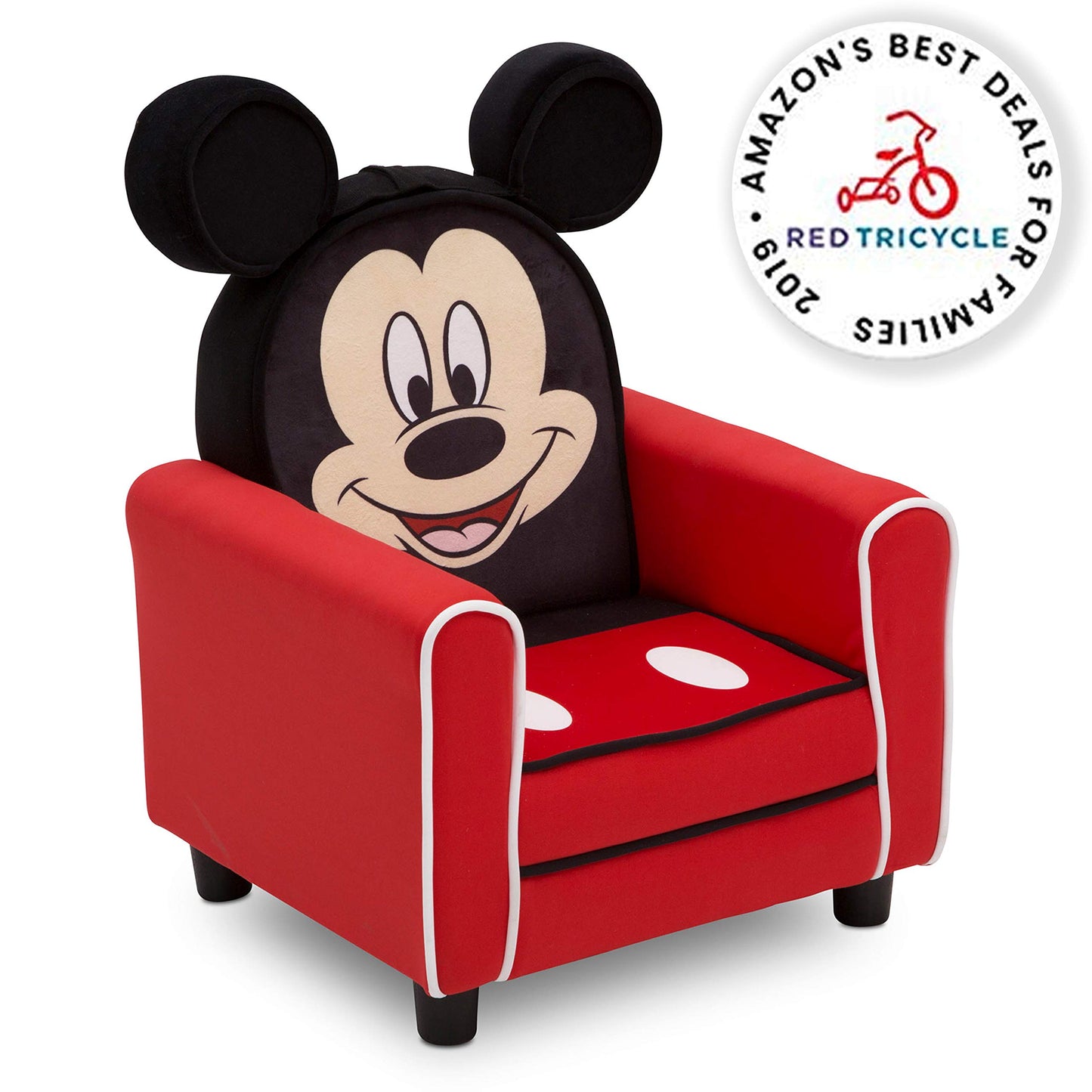 Delta Children Figural Upholstered Kids Chair, Disney Mickey Mouse