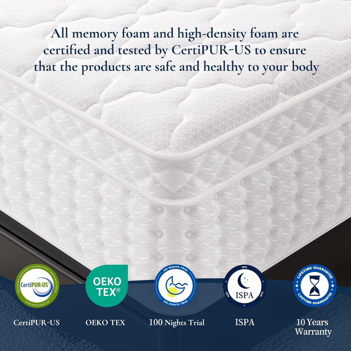 BinwinQ 12 Inch Full Size Hybrid Mattress in a Box, Plush Mattress with Memory Foam & Individually Pocketed Springs, Zoned Support, Pressure Relief & Comfort Sleep, CertiPUR-US Certified
