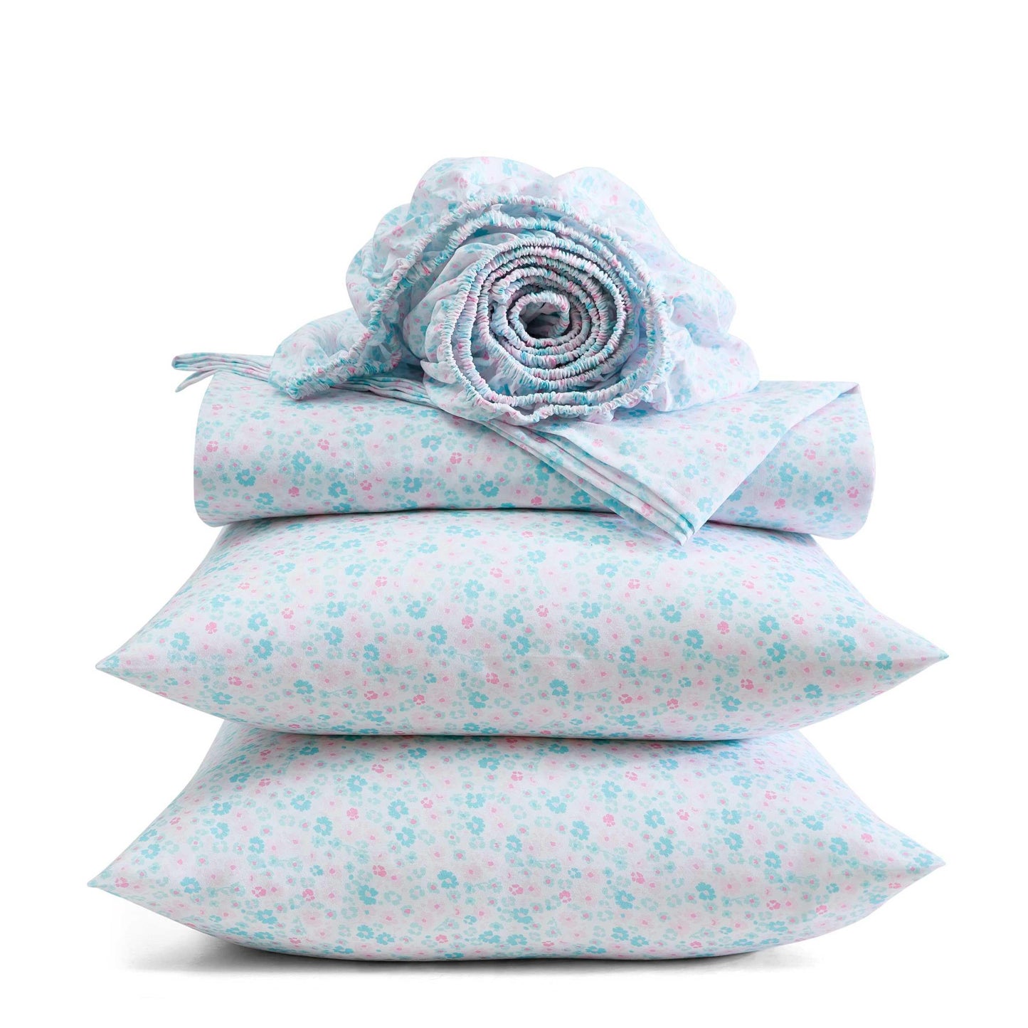 Betsey Johnson - Queen Size Sheet Set, Ultra-Soft Bedding with Smooth Feel, Deep Pockets, Bed Sheets with Matching Fitted Sheet & Pillowcases (Leopard Rosettes Pink)