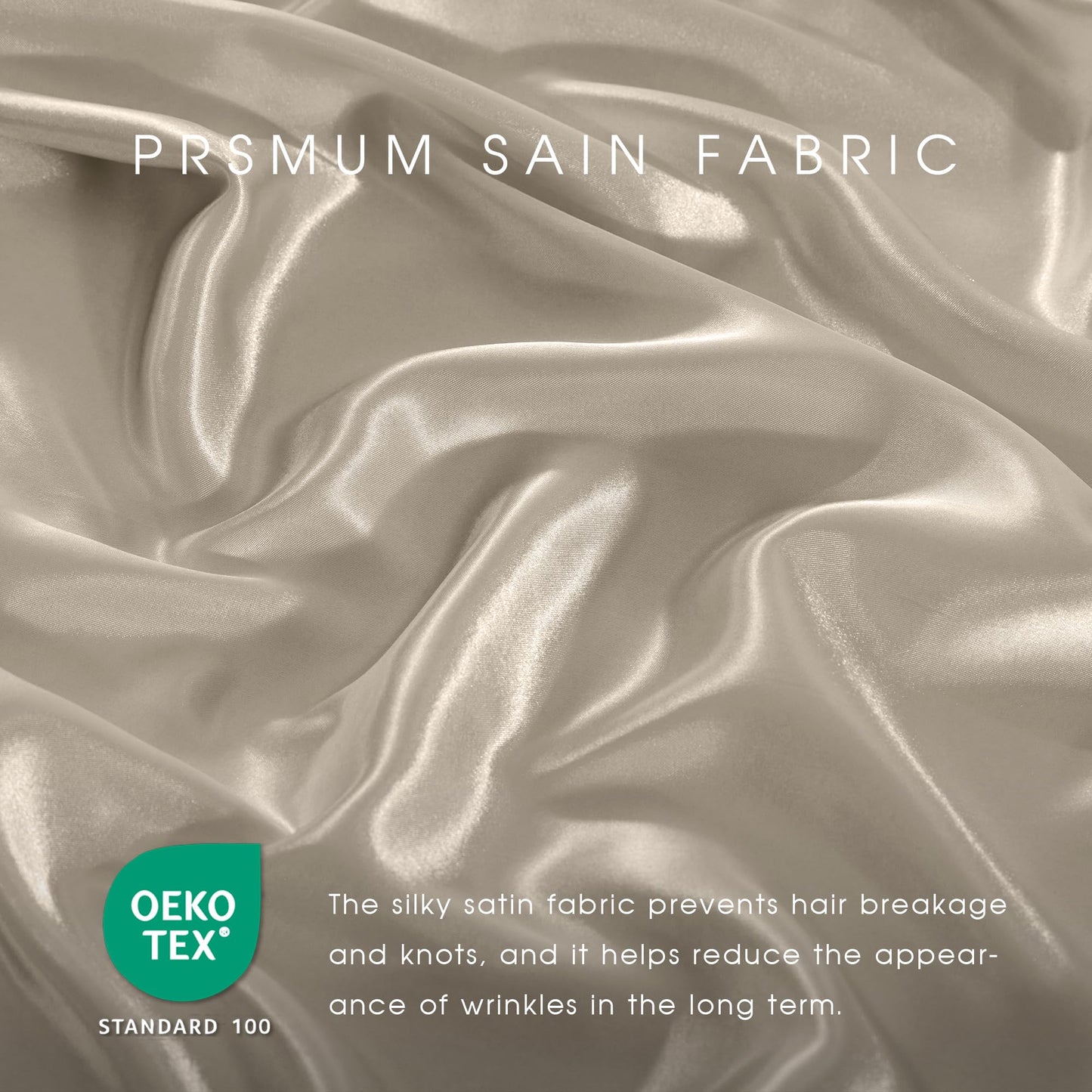 FreshCulture Satin Sheets Full Size - 4 Piece Luxury Soft Silky Full Size Bed Sheets, Similar to Silk Bed Sheet Set with 1 Deep Pocket Fitted Sheet, 1 Flat Sheet & 2 Pillowcases (Champagne)