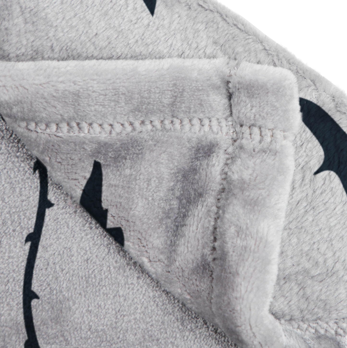 Jay Franco Kids Plush Throw Blanket – Soft & Comfy 50x70 Inches Throw for Couch or Bed – Cozy Home Décor for Living Room & Bedroom, Gray - Wednesday 01