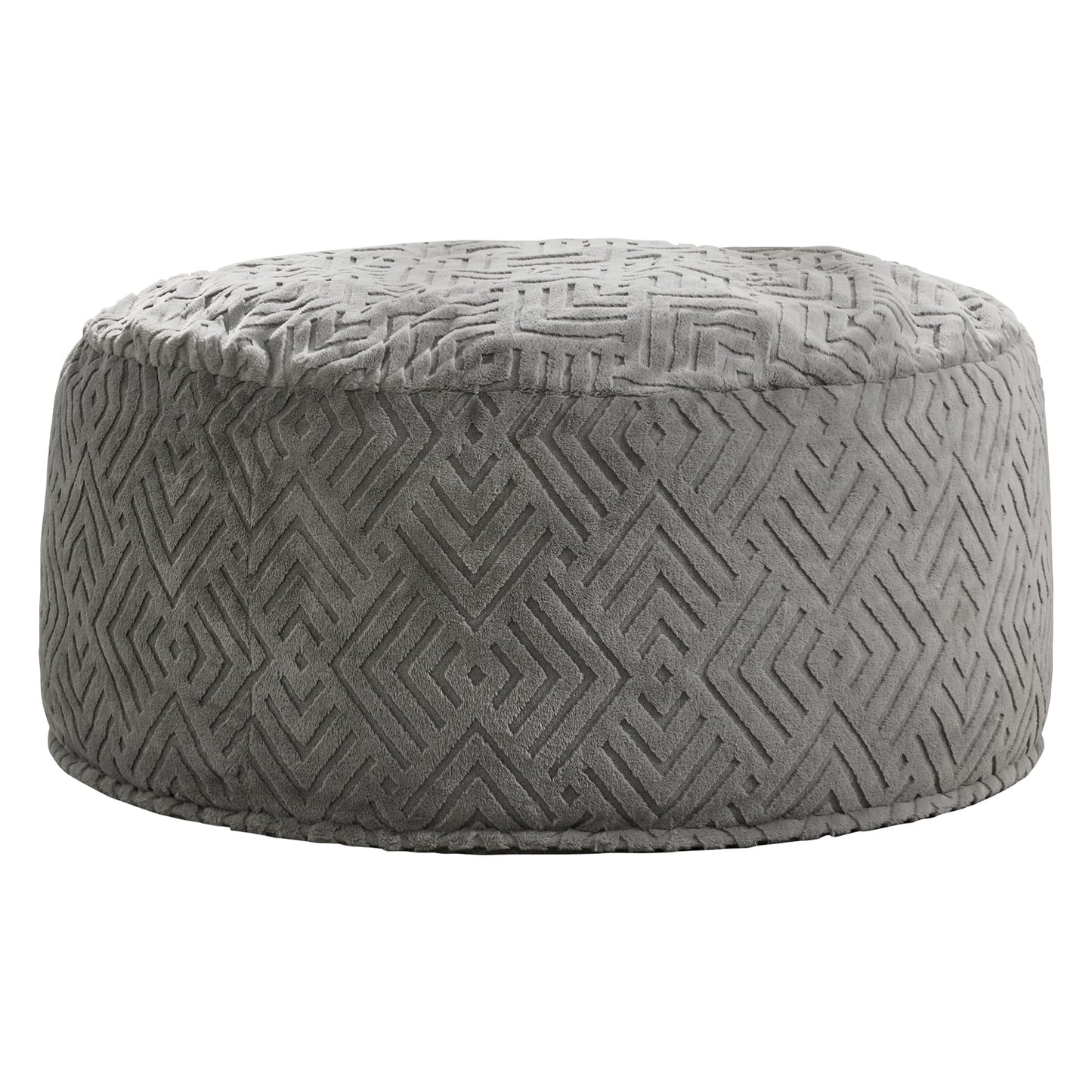 Hobestluk Bean Bag Chairs Adults Beanbag Chair with Filler Large Bean Bags with Fluffy Embossed Cover, Giant Bean Bag Chairs for Adults (Grey, 5FT - 50” x 50” x 24”)