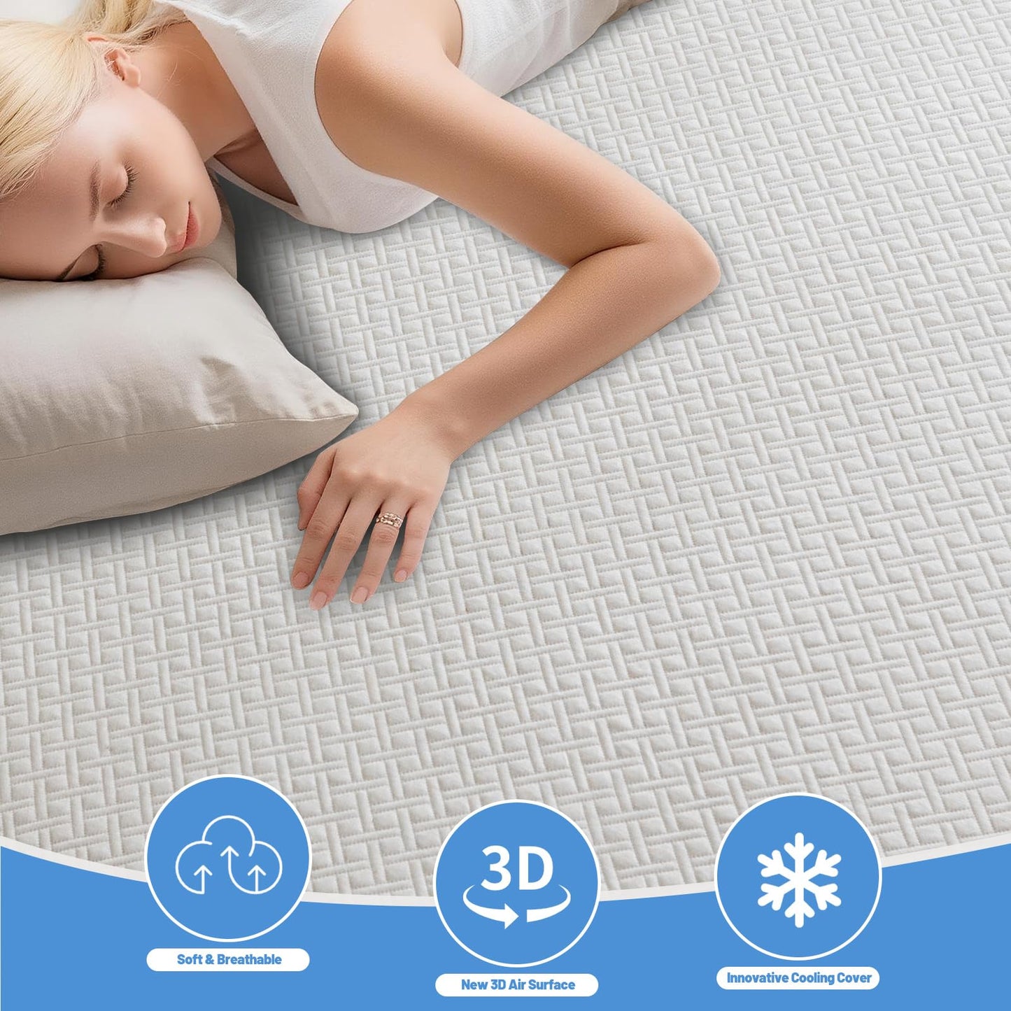 Premium Bamboo Mattress Protector – Queen Size, Waterproof, & Ultra Soft Breathable Noiseless Washable Bed Mattress Cover for Comfort & Protection MC01QUEEN-L