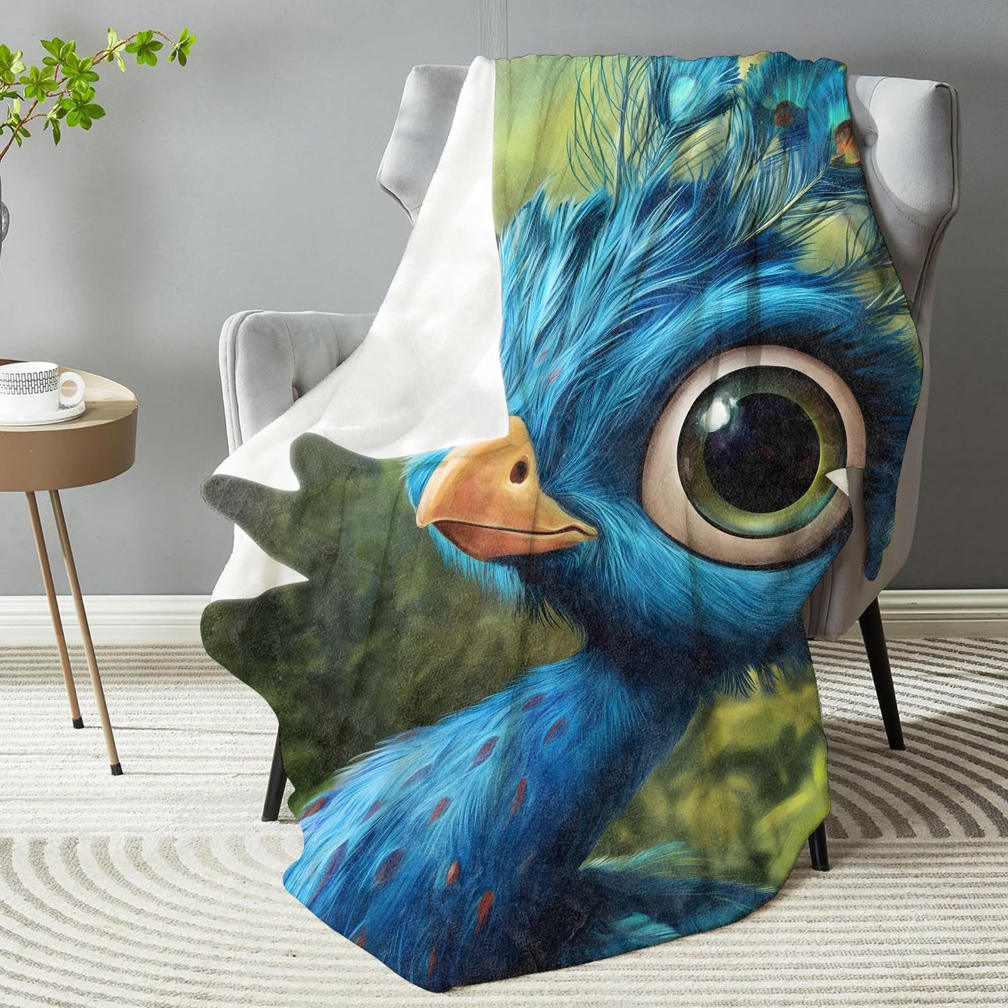 dhakalrlde Peacock Blanket - Plush, Soft, Comfy, Lightweight, Warm, Fuzzy, Cozy Flannel Throw Blanket Perfect for Couch, Travel, Bed, Office, Outdoor - 50in×60in(color31)