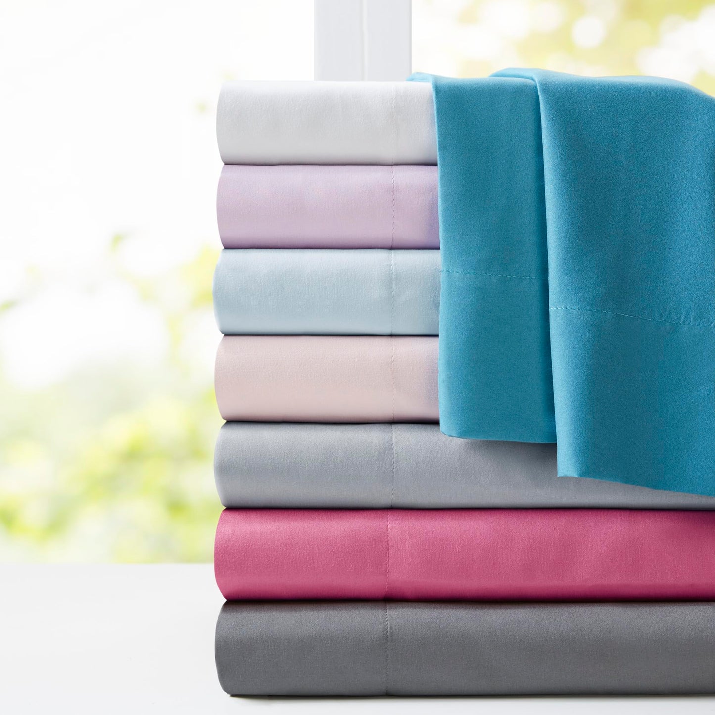 Intelligent Design Microfiber Wrinkle Resistant, Soft Sheets with 12" Pocket Modern, All Season, and Cozy, Matching Pillow Case, Queen, Teal 4 Piece