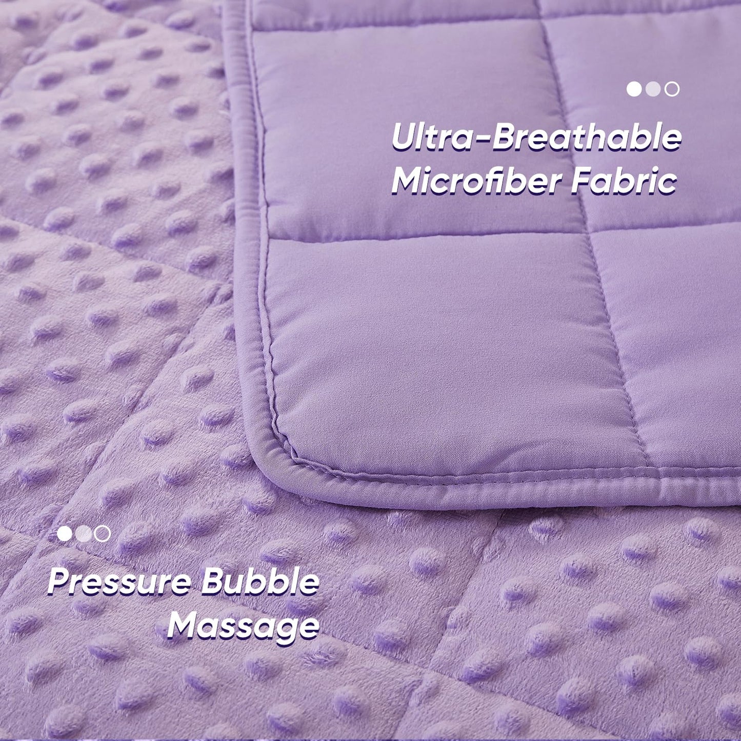 Weighted Blanket for Women and Men, Comfortable and Soft Throw Weighted Blanket with Premium Glass Beads for All Season 5 lbs 40"x60" Purple