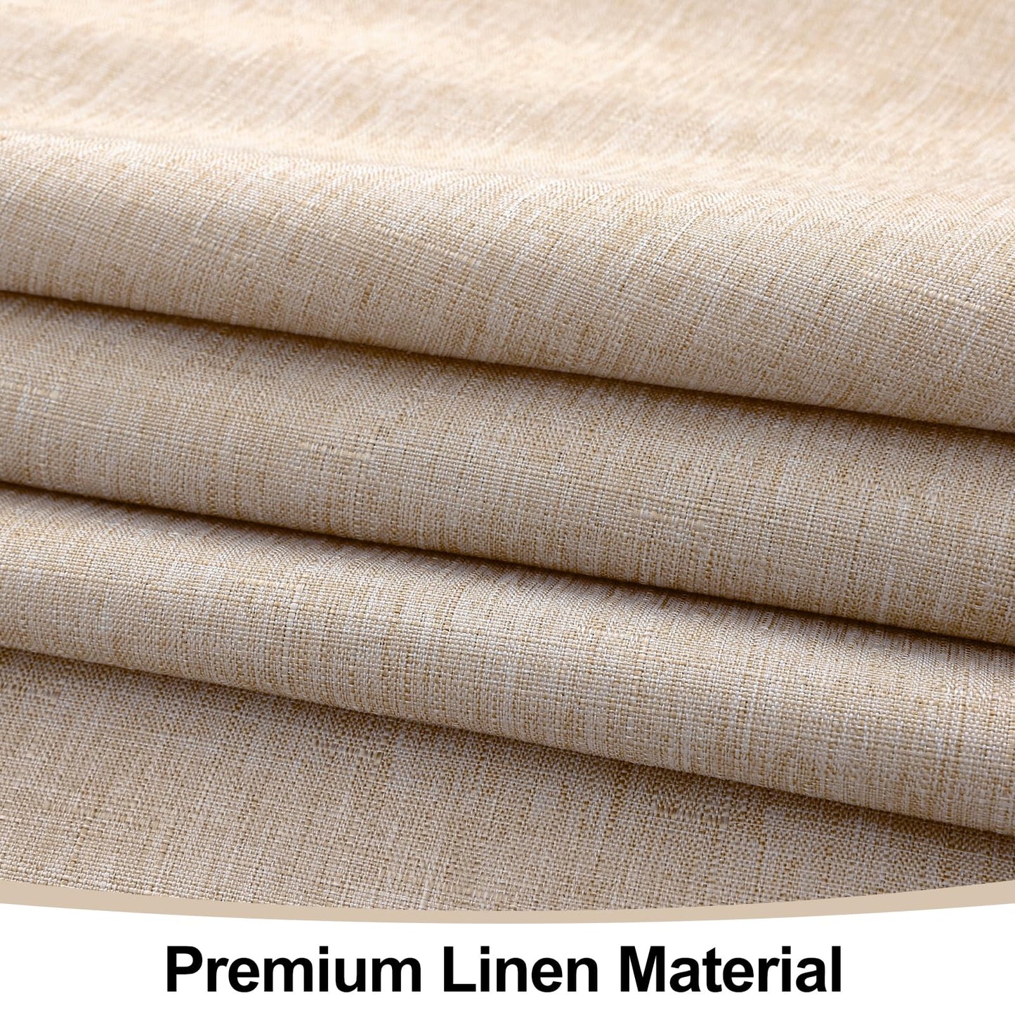 Smiry Rectangle Table Cloth Linen Textured, Waterproof Spillproof Anti-Wrinkle Burlap Tablecloth, Washable Decorative Fabric Table Cover for Dining, Party, Banquet, 52 x 70 Inch, Linen
