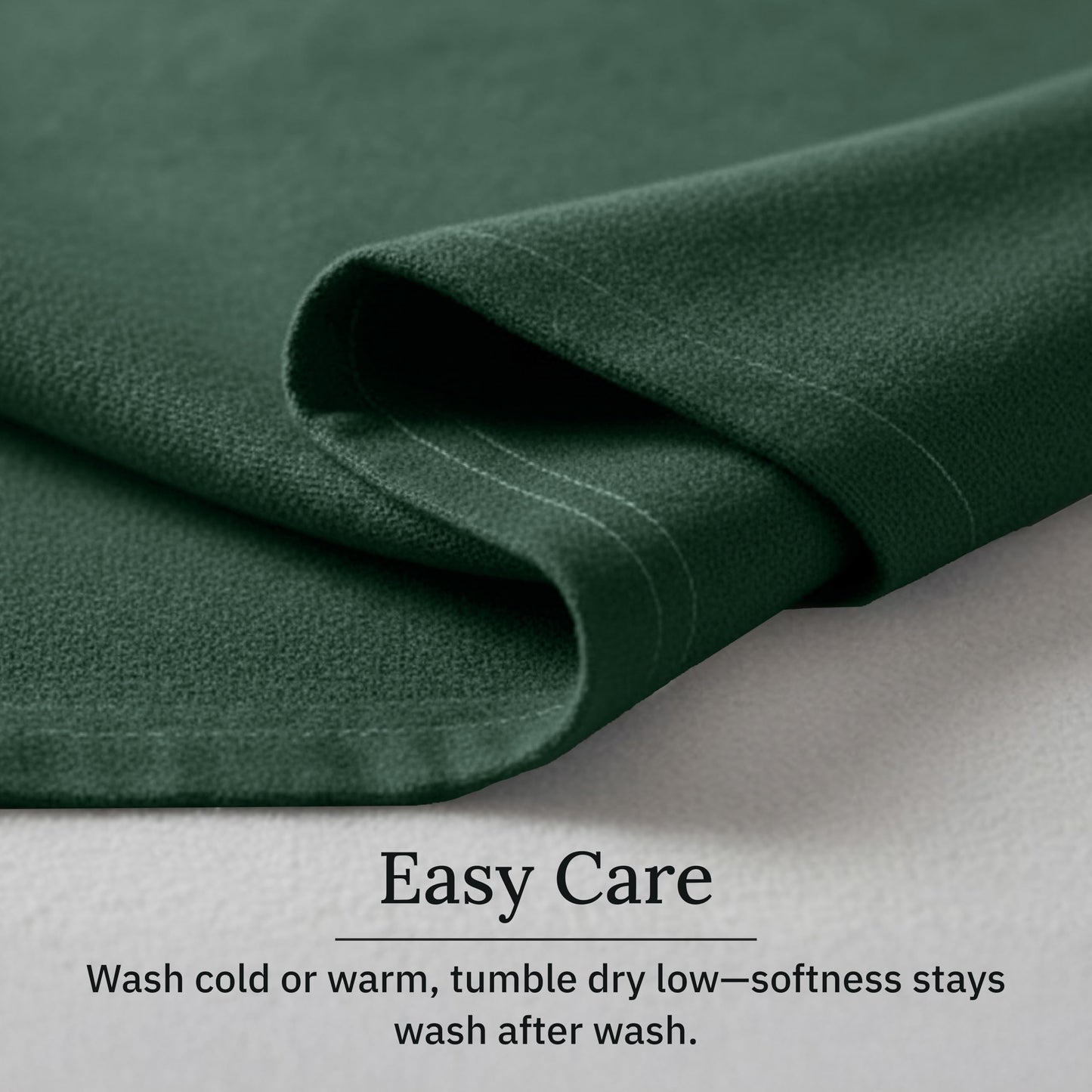 California Design Den Flannel Bed Sheets Twin Size Set - Made in Portugal 100% Cotton, Thick, Velvet Soft 3-Piece Twin Size Flannel Sheets Set, Triple-Brushed, Extra Deep Pockets - Dark Green