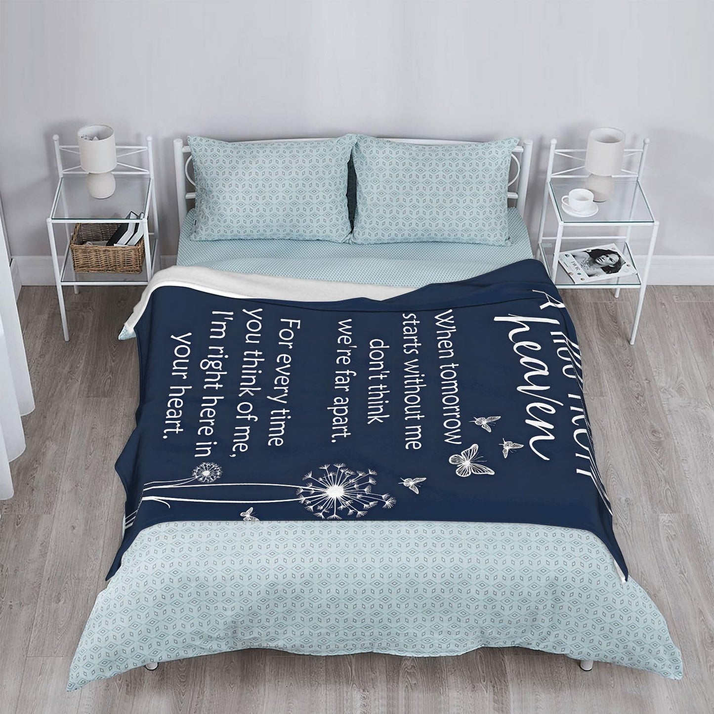 Sending You A Big Hugs So Its There When You Need It Blanket Cozy Flannel Comfort Throw Sympathy Healing Gift Encouragement Blanket for Family and Friends (White 9, 50x60in(127cm*153cm))