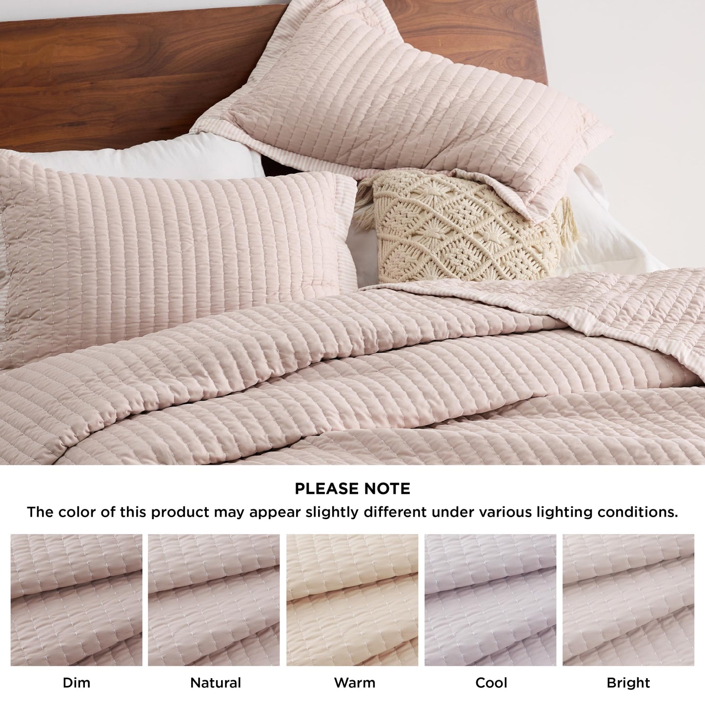 Bedsure Pink Quilts Queen Size - Queen Quilt Bedding Set Bedspread Coverlet, Lightweight Corduroy Pattern Bedspread, 3-Piece Set with 90"x96" Coverlet & 2 Pillow Shams, All-Season Soft Microfiber