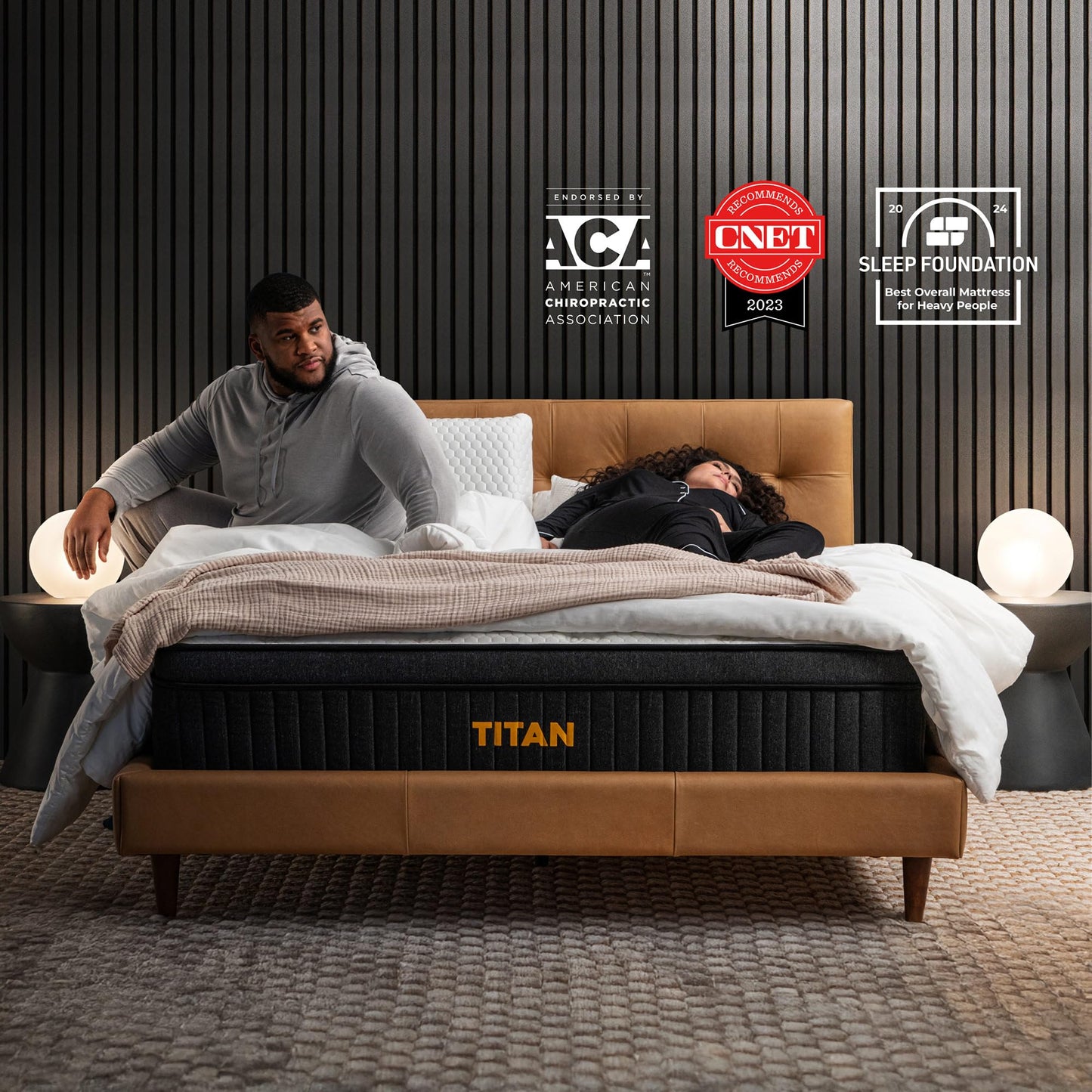 Brooklyn Bedding Titan 13" Hybrid Luxe Mattress for Plus Size Sleepers, King
