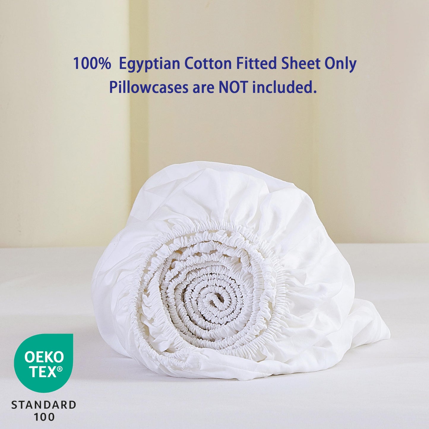 2 Pack Queen Fitted Sheets Only, 100% Egyptian Cotton, Super Soft 600 Thread Count Sateen, 16" Deep Pocket Bottom Sheets, Breathable Hotel Quality, Durable All-Around Elastic, White
