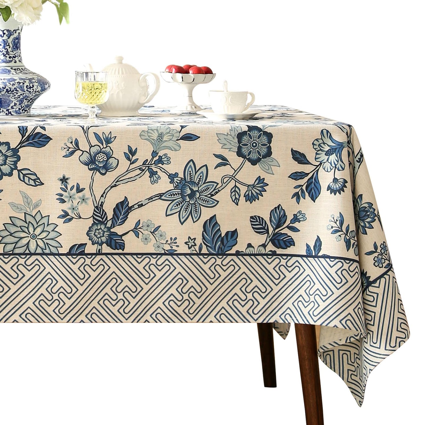 bilin gaier Designer Linen Tablecloth Rectangular,79"x55"-Suqing A