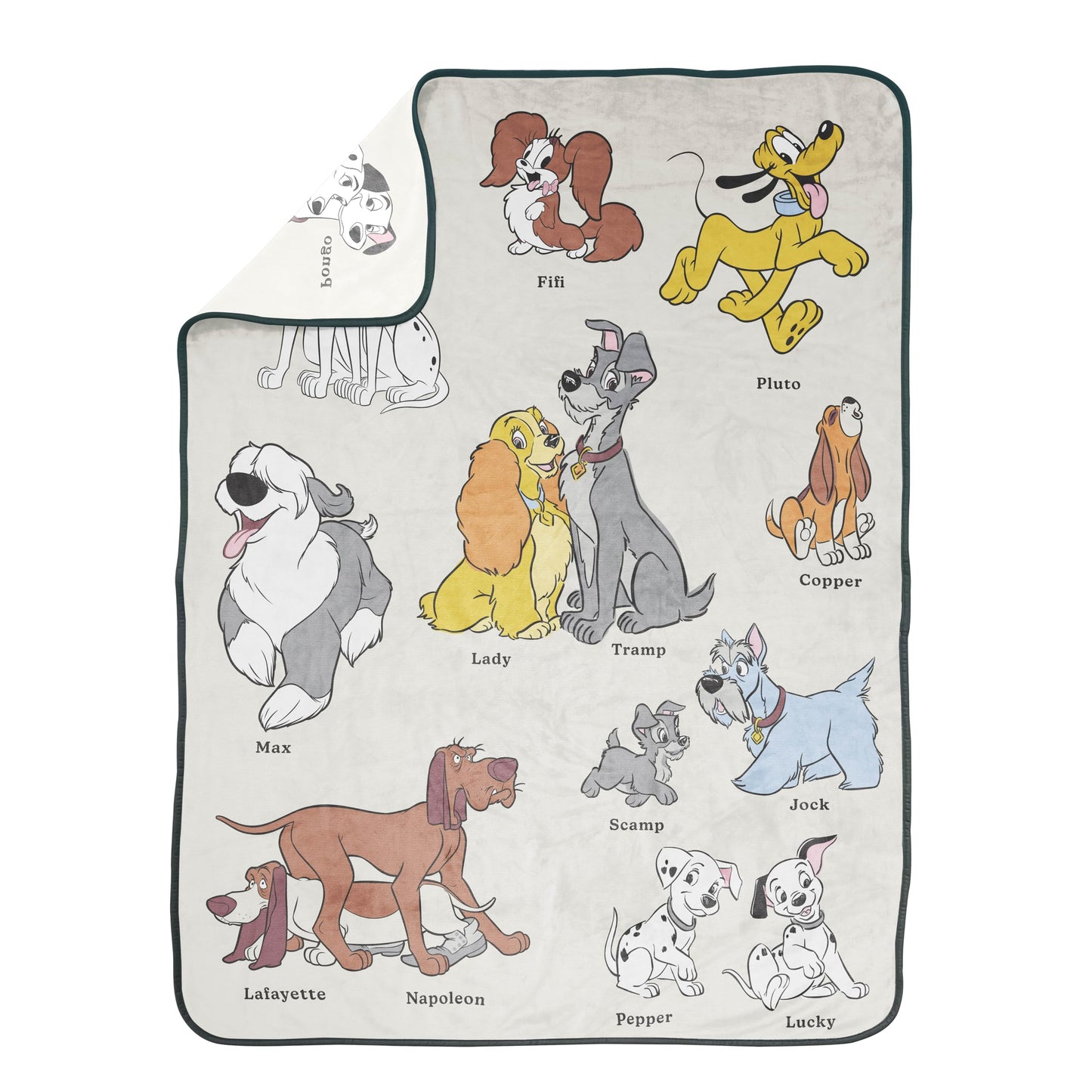 Jay Franco Kids Plush Throw Blanket – Soft & Cozy Fleece Throw for Bedroom & Couch Décor, Official Licensed Product, Beige - Disney Dogs, 46x60 - Throw Blanket