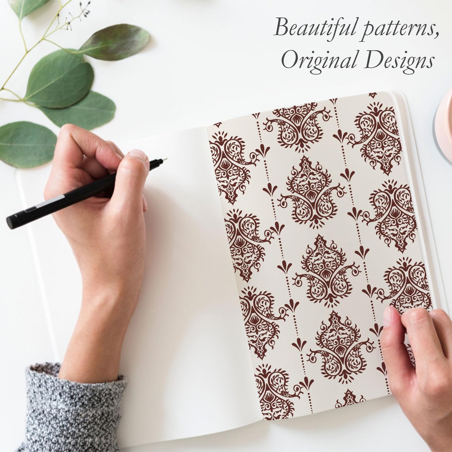 ChicView King Size Paisley Printed Sheet Set,4 Pieces Boho Style Breathable Soft Microfiber Bedsheets, Anti Pilling Deep Pockets Easy Care Bed Sheets, Brown