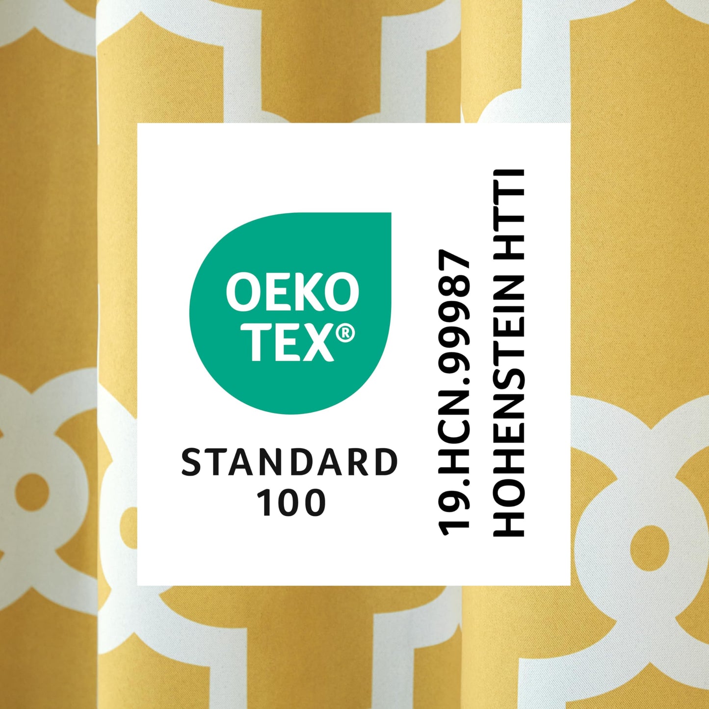 TOWN & COUNTRY EVERYDAY Ironwork Geo Trellis Sateen Indoor Curtains, Room Darkening Blackout, Grommet Top, Energy Efficient, 2-Pack Set, 52"x84", Sundress Yellow