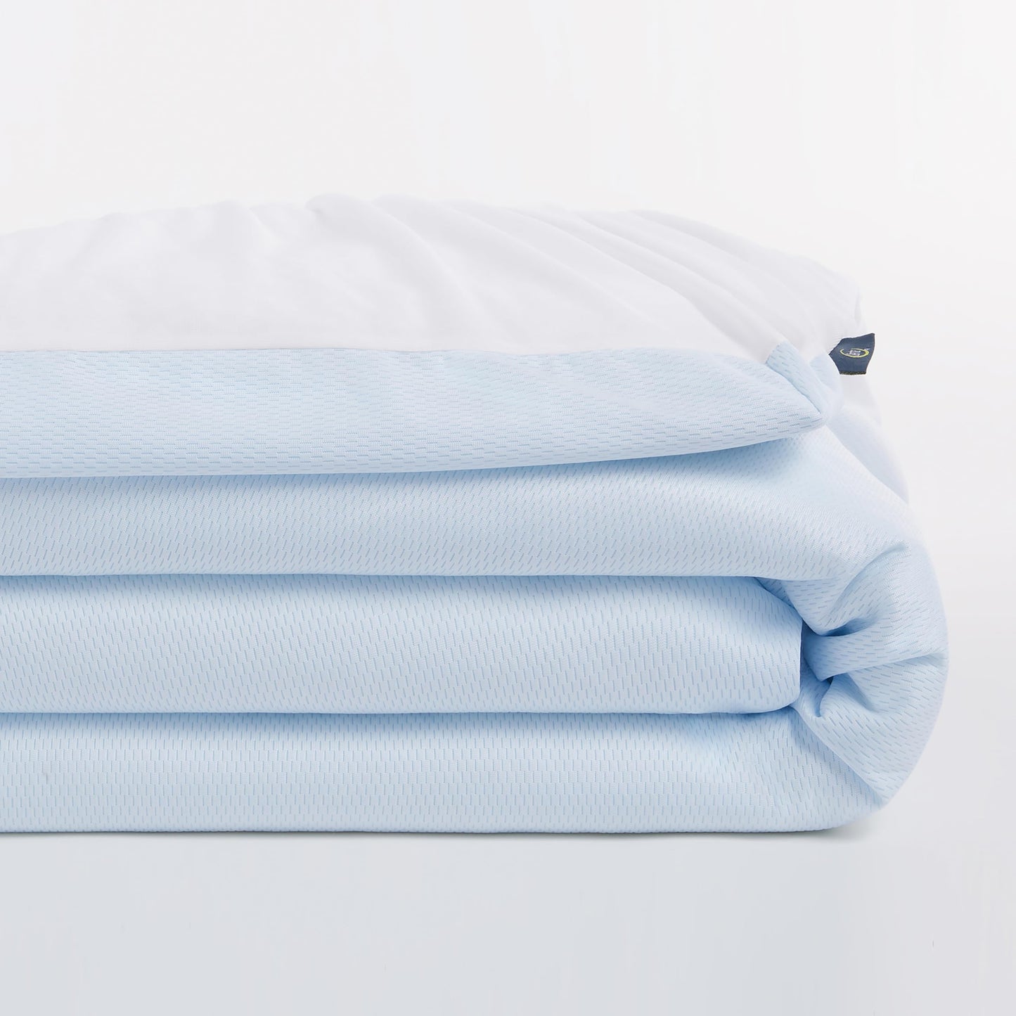 Serta Cool Air Waterproof Mattress Protector, 39" x 75" Soft and Breathable Mesh Cooling Mattress Topper, 18" Elastic Deep Pocket for Secure Fit, Twin, Blue