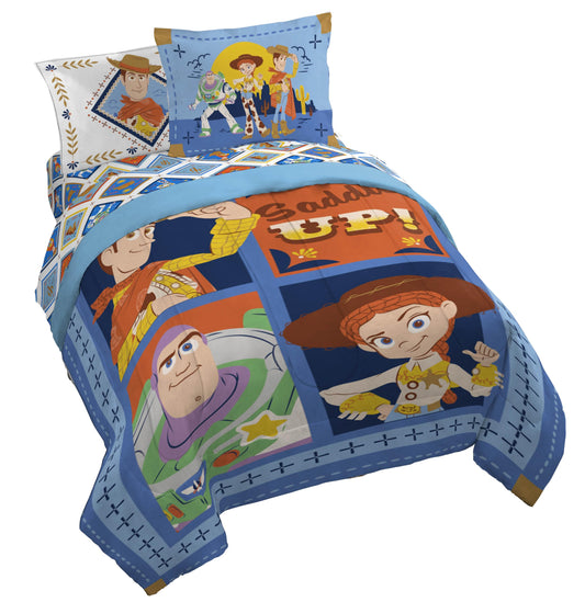 Jay Franco Kids Bed Set, Blue, Toy Story, 7 Piece Queen