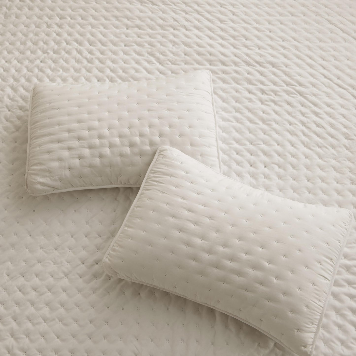 ROARINGWILD Beige Queen Size Quilt Bedding Set with 2 Pillow Shams, Full Lightweight Soft Microfiber Bedspread Coverlet, Thin Comforter Bed Cover for All Season, 3 Pieces, 90x90 inches