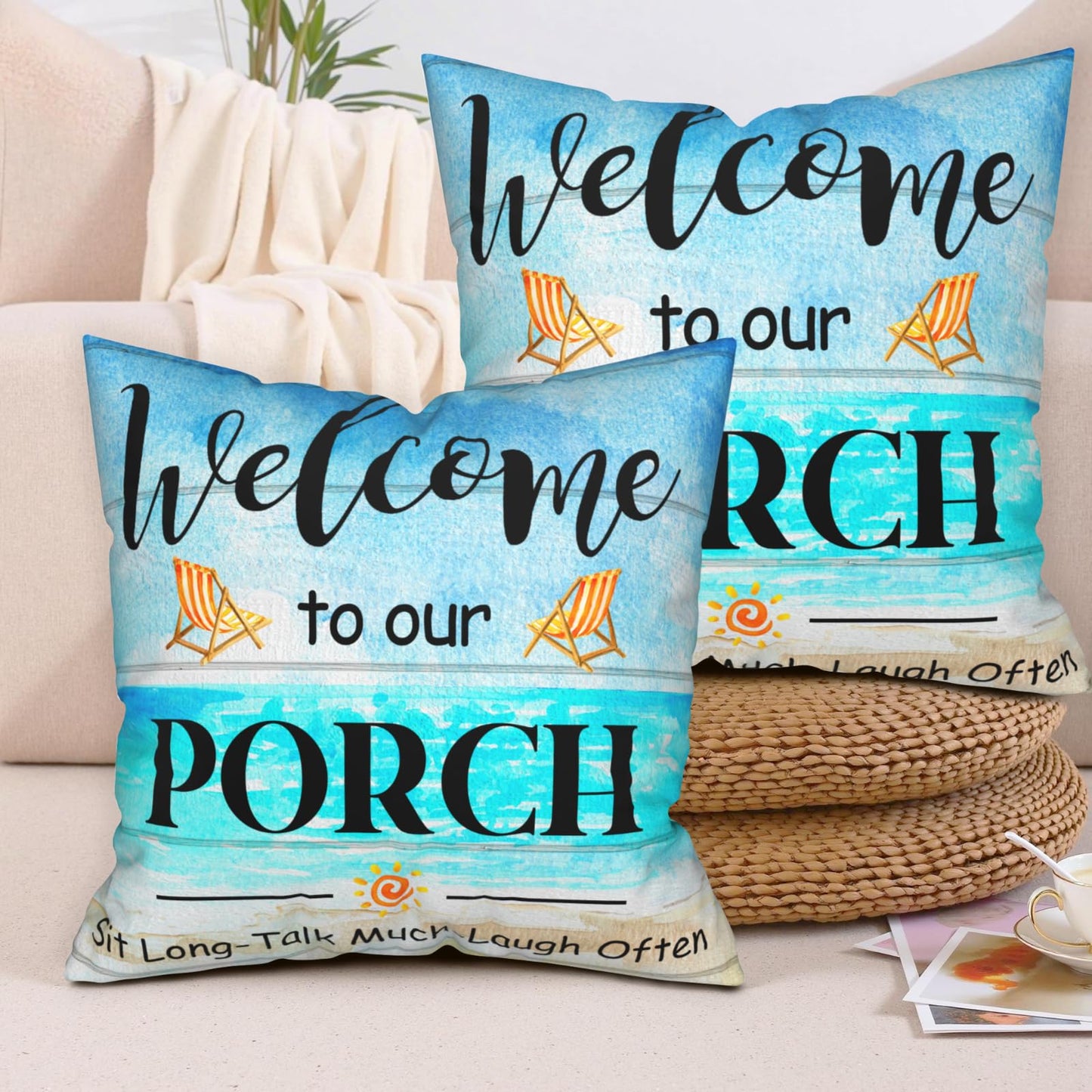 Giwawa Custom Design Photos or Text Throw Pillow Covers 18x18 Inch Set of 2 Personalized Pet Photo Pillowcase Love Photo Throw Pillow Cases, Two-Sides Printed, No Pillow Insert
