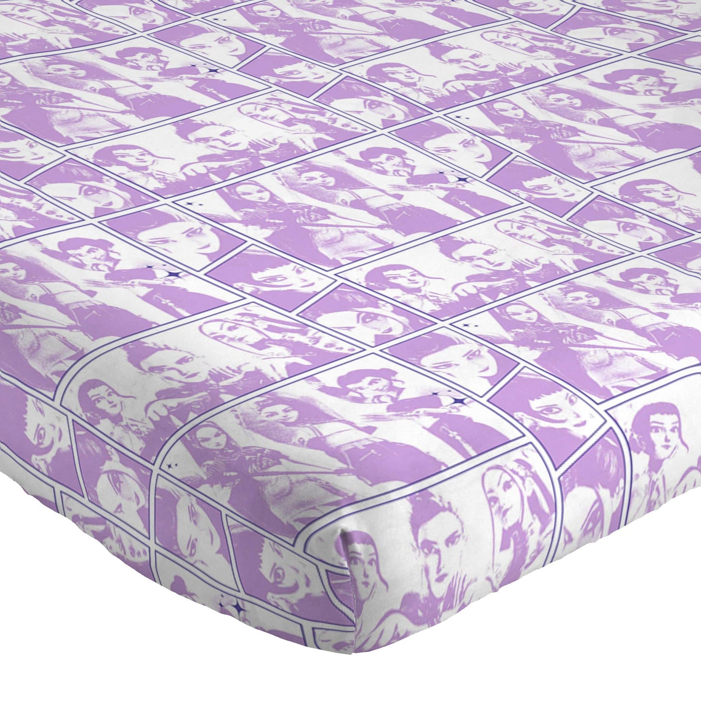 Jay Franco Kids Sheet Set with Fitted, Flat Sheets & Pillow Cover - Ultra-Soft Bedding with Pillowcase for Room Decor, White - Kpop Demon Hunters, 4 Piece Full