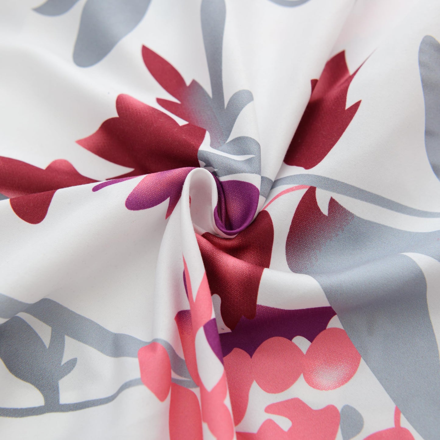 Spirit Linen Home 6-Piece Queen Size Bed Sheet Set - Deep Pocket, Floral Print Pattern, Soft and Breathable Bed Sheets, Microfiber Material, Includes 1 Fitted, 1 Flat, 4 Pillowcases - Grey/Pink Floral