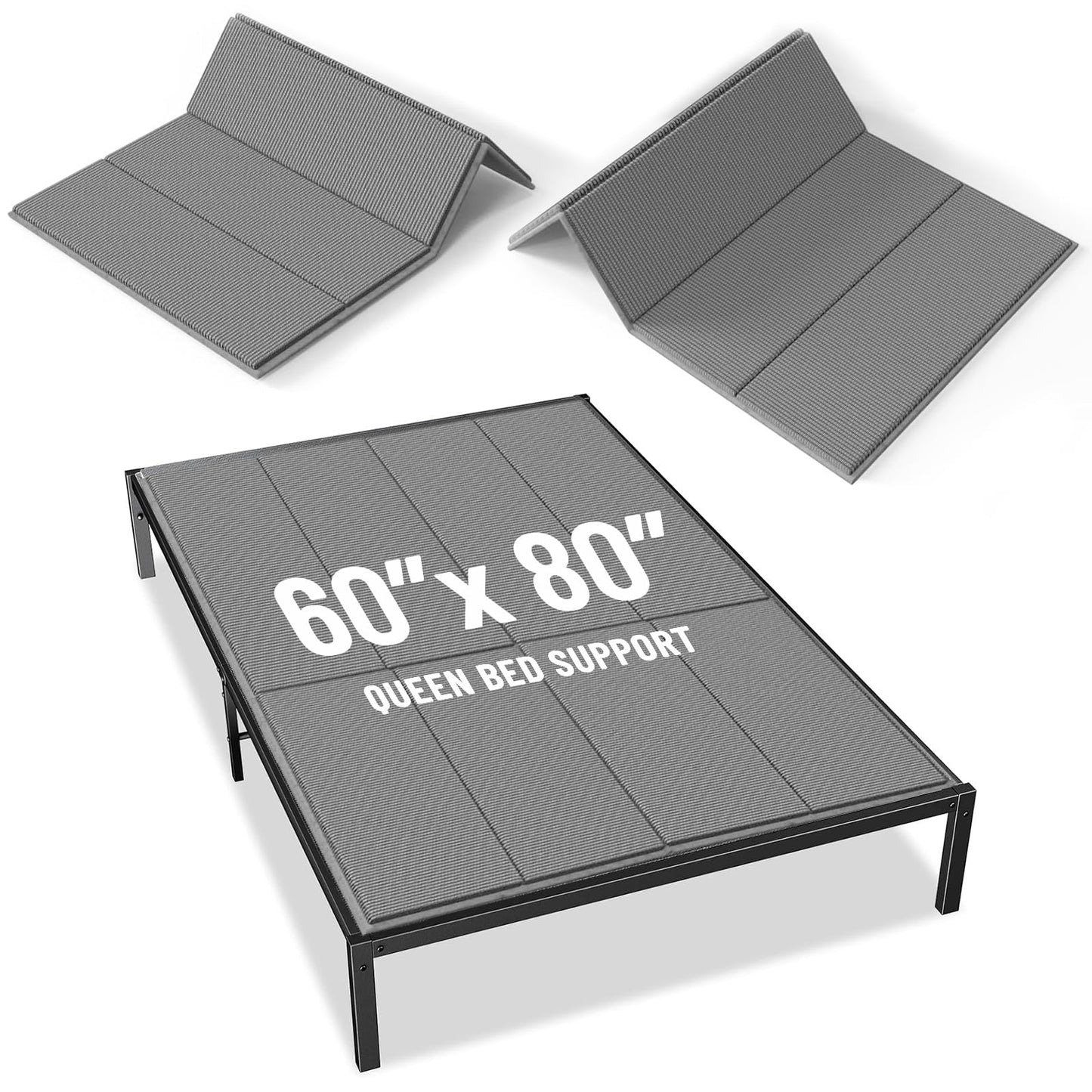 Voyla Upgraded Bunkie Board Queen Size Ultra Heavy Duty Anti-Sag Bed Support Board Under Mattress 12mm Wave-Structured Bunky Board Bunkieboards