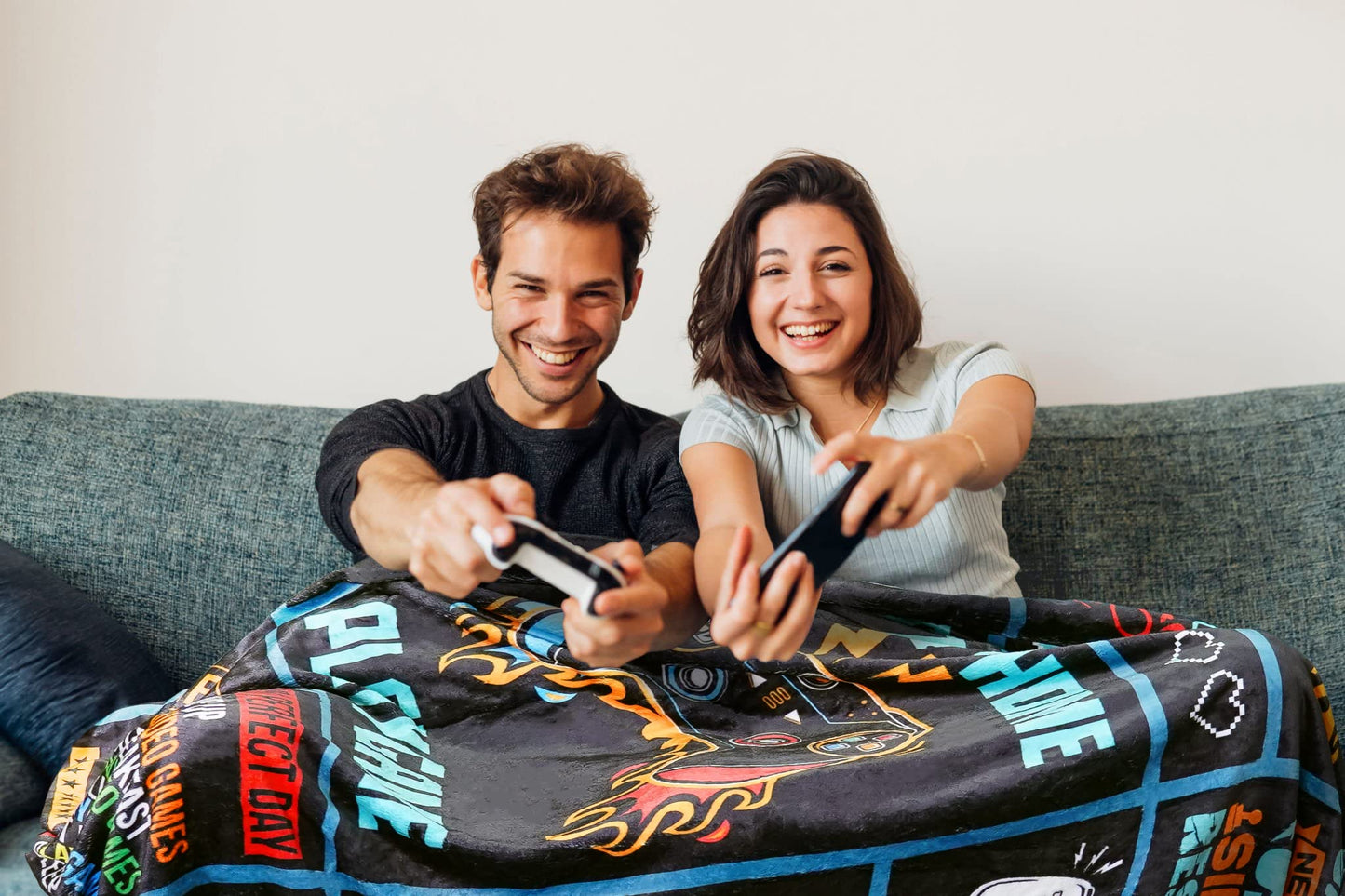 Video Game Gifts: Gamer Soft Comfortable Travel Blanket for Boys & Girls, Game Blankets Present for Kids & Adults, Size 40'x50'