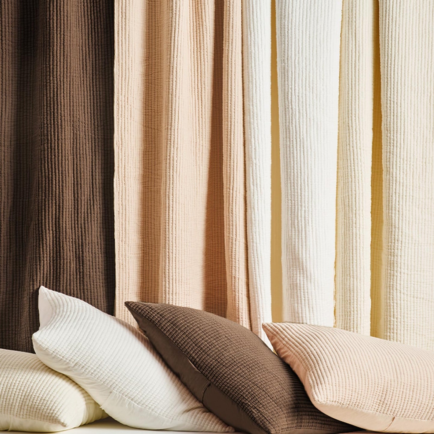 EVERGRACEHOME Cotton Coverlet Set King Size 3 Pieces, Lightweight Soft Ribbed Matelassé Bedspread Quilt Set, Cozy Oversized Quilted Bedding Set with 2 Pillow Shams for All Seasons, Sienna Brown