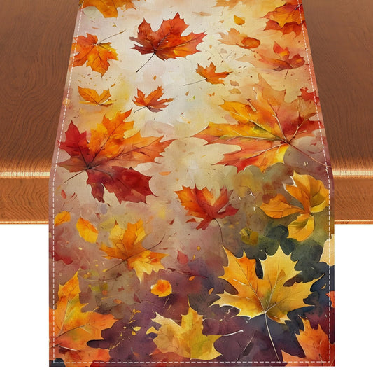 Rvsticty Fall Table Runner,Autumn Thanksgiving Decorations for Home Decor