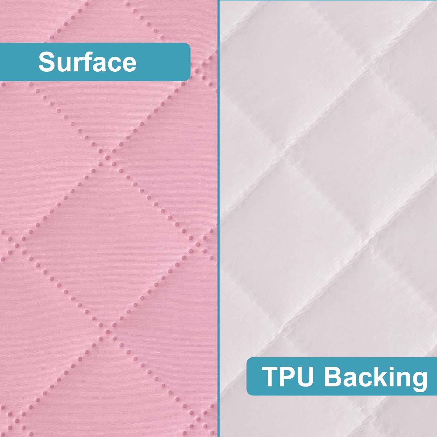 NTBAY 2 Pack Waterproof Crib Mattress Protector, Quilted 28"x52" Toddler Fitted Sheet - Machine Washable - Soft Mattress Pad Cover for Crib, Nursery, Daycare, Cot, Pink