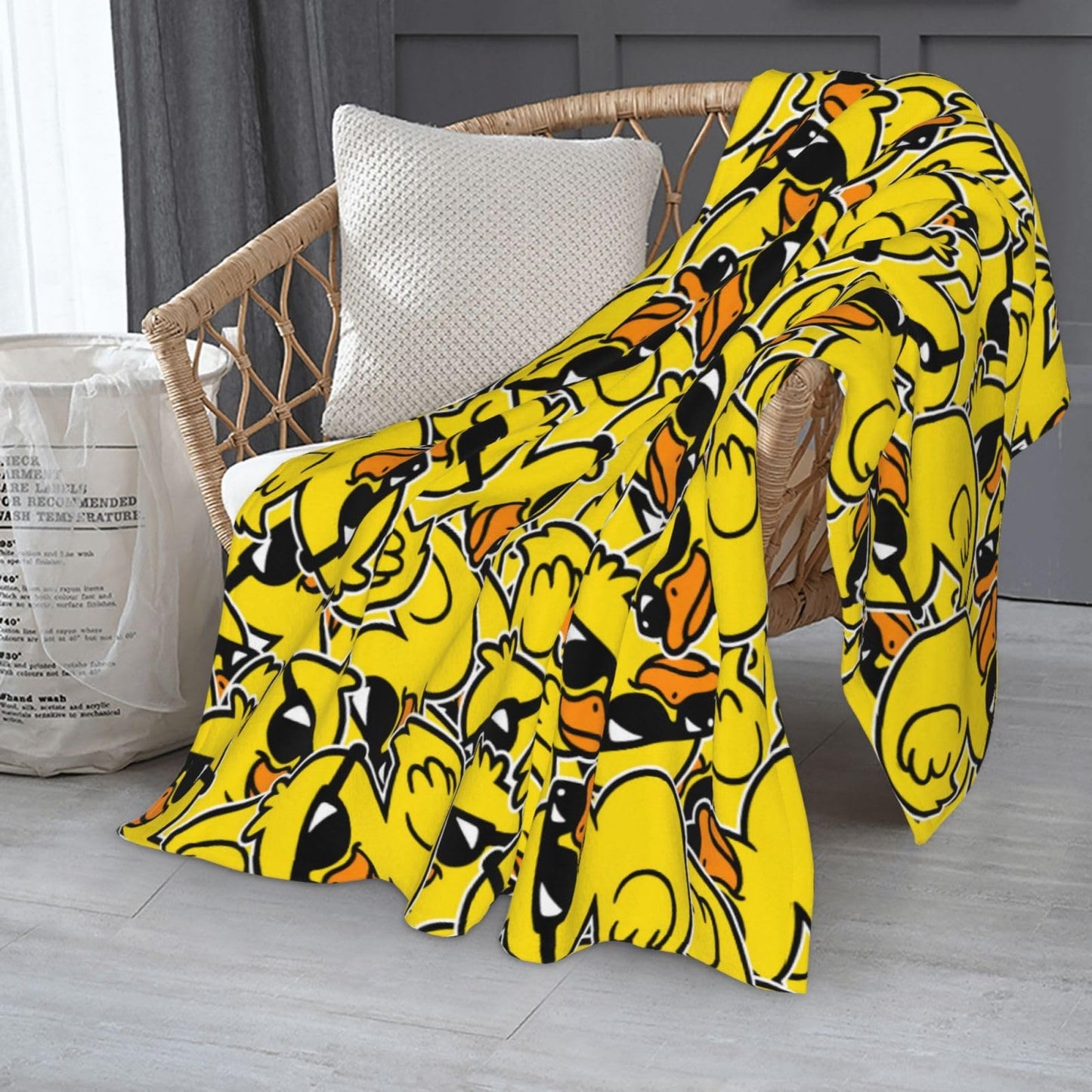 Duck Soft Blanket All Season Fuzzy Throw Warm Lightweight Blanket Fleece Throws Flannel Blankets for Bed Sofa Couch Travel Home Living Room Decor 80"X60"