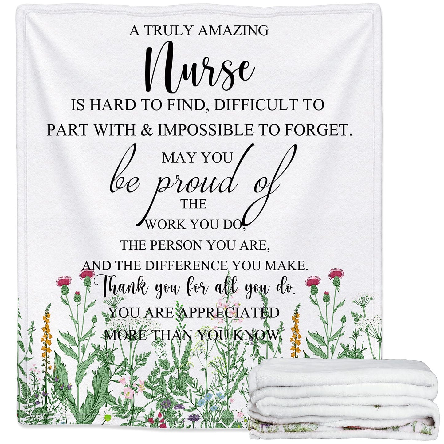 Boyiee Nurse Blanket for Women Soft Throw Blanket Microfiber Polyester Flannel Nurse Appreciation Gifts for Nurses Medical Assistant Week Rn Practitioner Gift