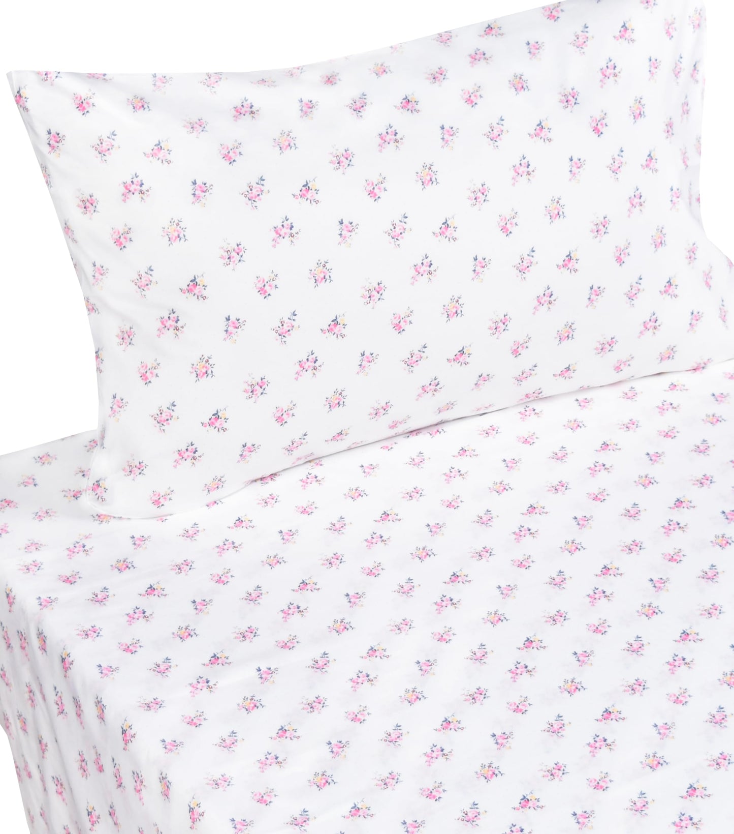J-pinno Little Rose Flower Red Cute Adorable Twin Sheet Set for Kids Girls Teens Children,100% Cotton, Flat Sheet + Fitted Sheet + Pillowcase Bedding Decoration Gift Set (Rose, Twin)