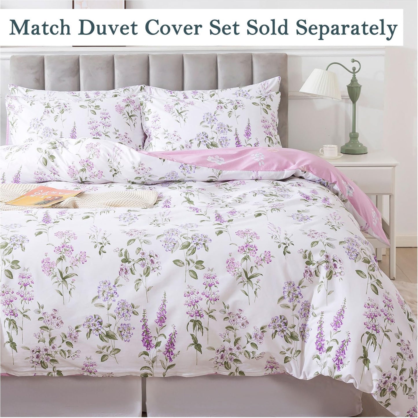 FADFAY Twin Sheet Set 100% Cotton Teal Green Leaf Pattern Printed Bed Sheets, Botanical Sheets Leaves Pattern Modern Minimalist Bedding, Soft Crisp & Breathable Luxury Deep Pocket Fitted Sheet, 4Pc